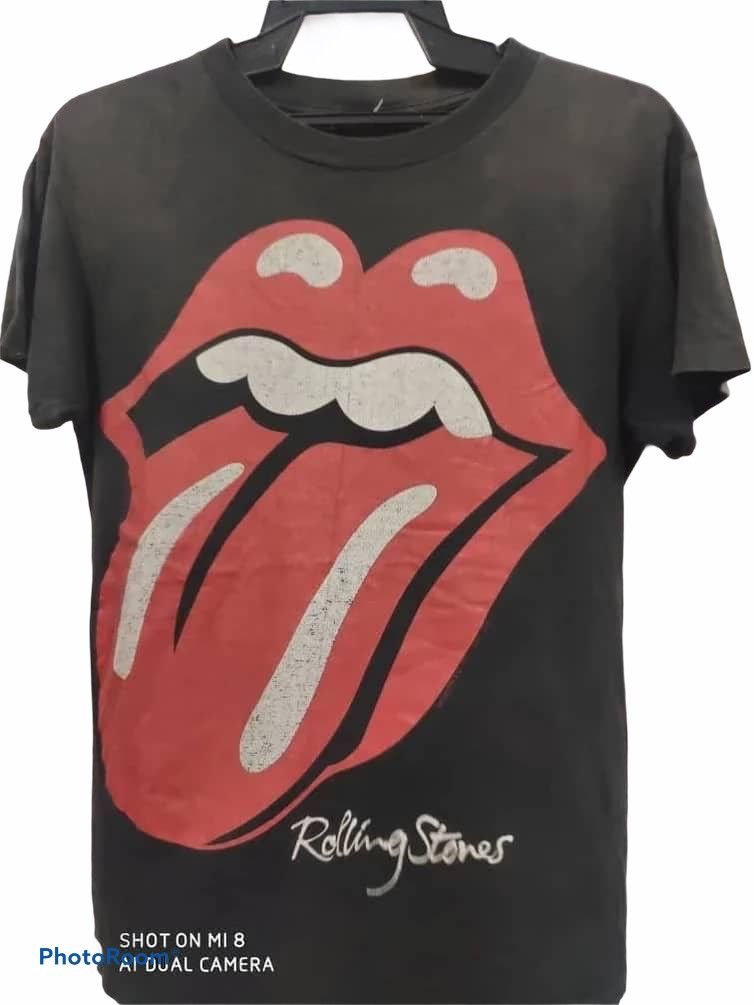 image of Band Tees x The Rolling Stones Vintage Rolling Stones Tee Tour Tokyo Shirt in Black (Size Medium)