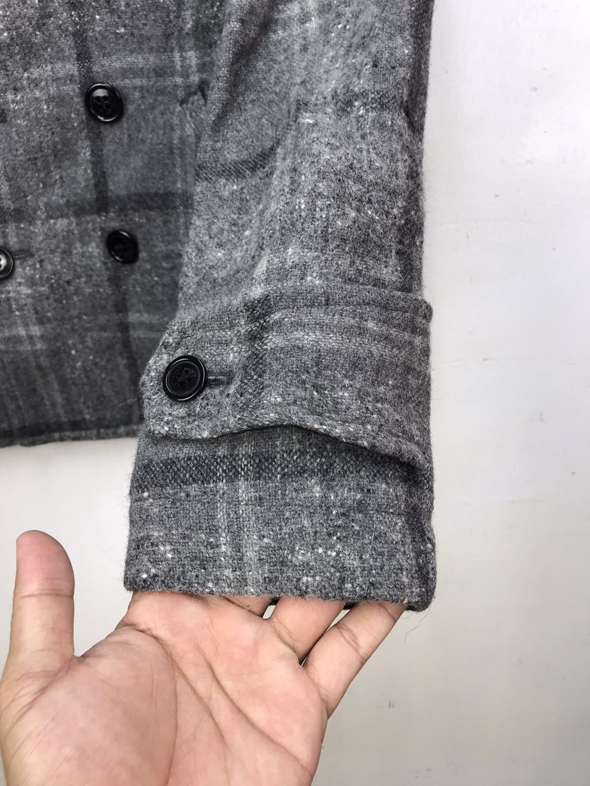 Designer Lui’s Nova Check Rare Design Pea Coat Size US M / EU 48-50 / 2 - 5 Thumbnail