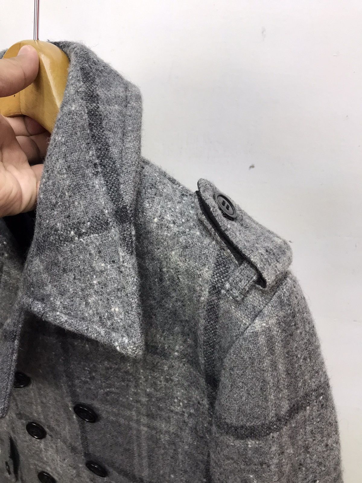 Designer Lui’s Nova Check Rare Design Pea Coat Size US M / EU 48-50 / 2 - 6 Thumbnail