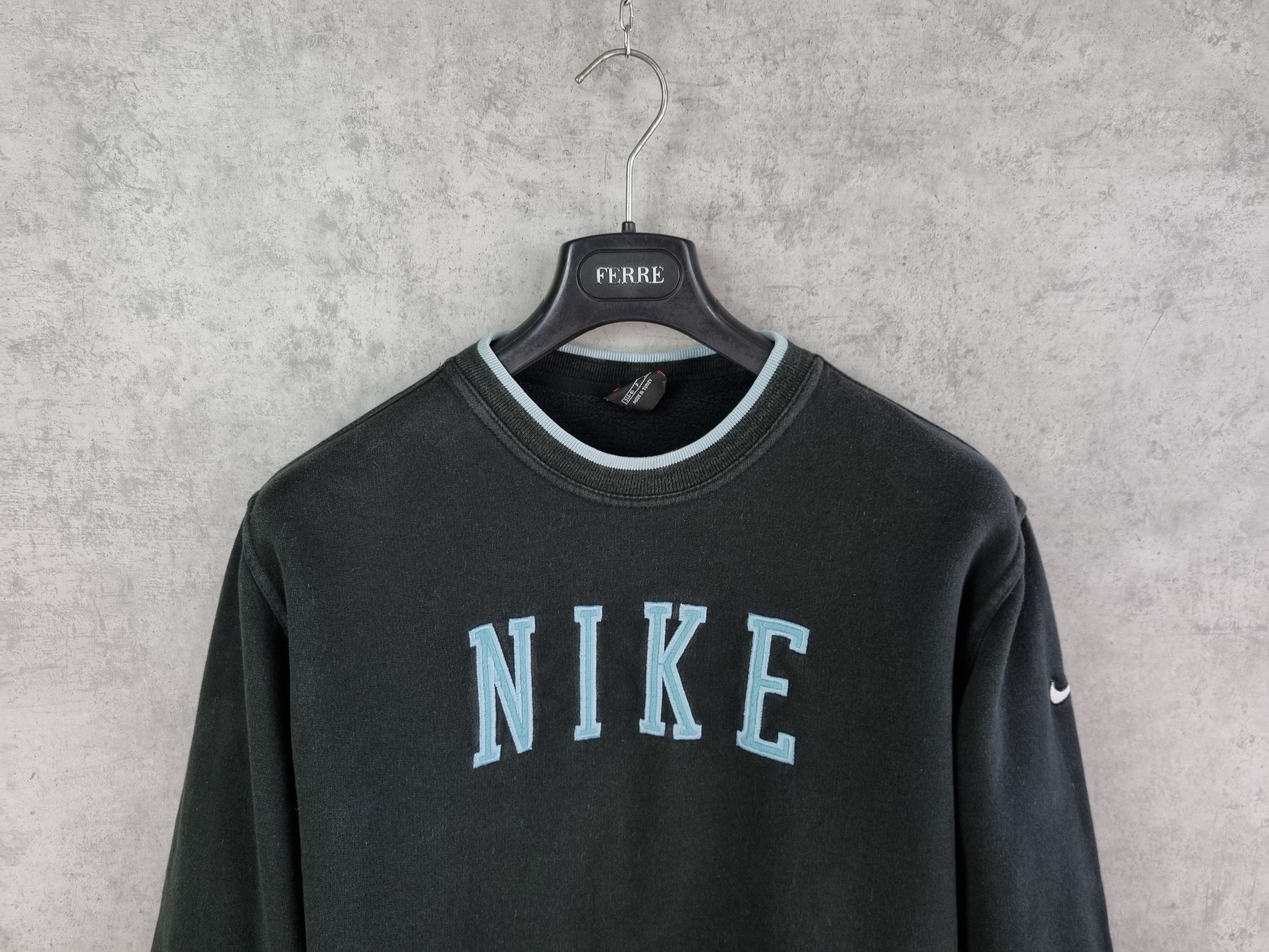 Nike NIKE Rare Size 90s Spell Out Logo Distressed Sweatshirt Grailed