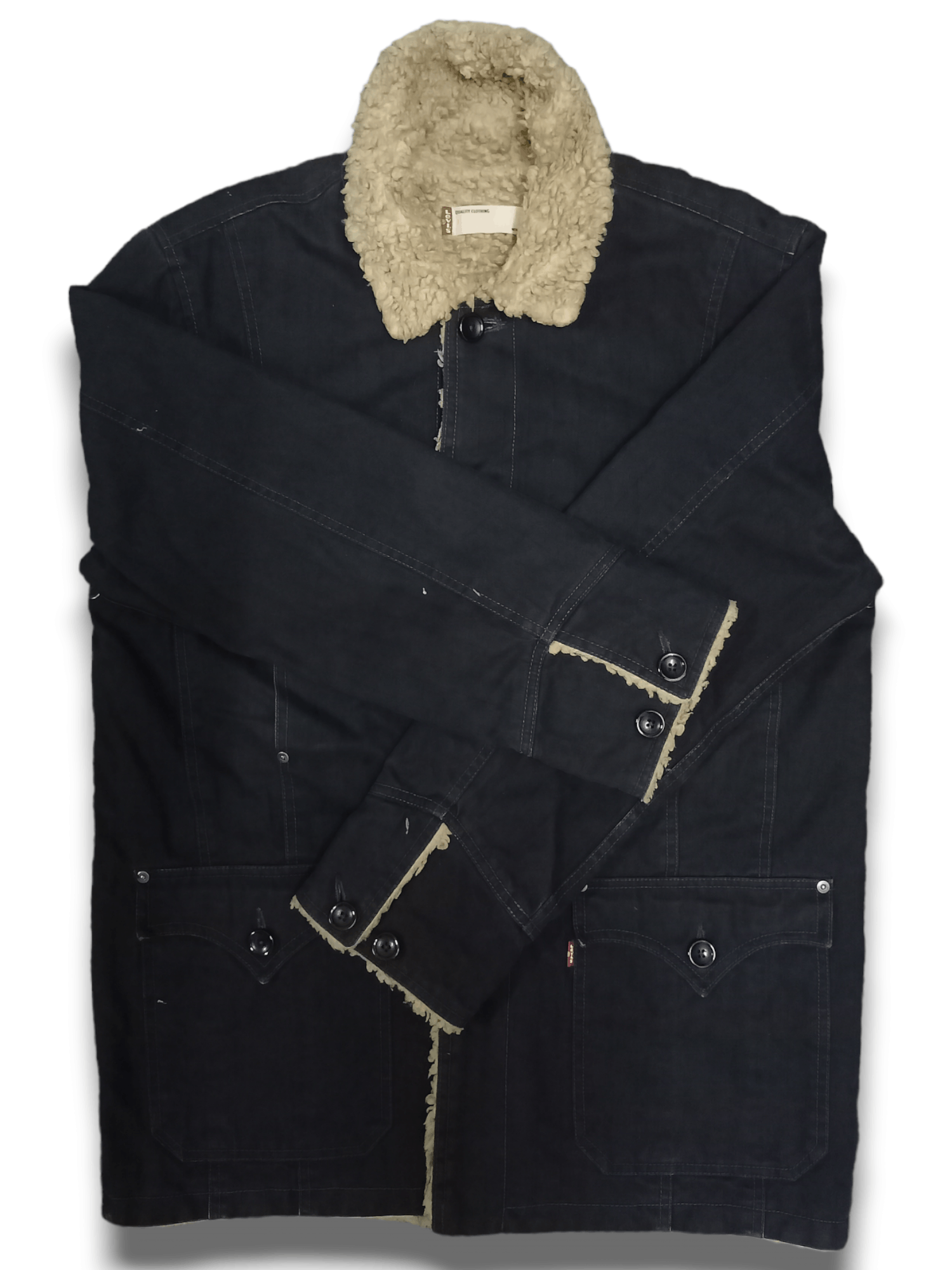 Levi's Vintage Levis Denim Jacket Lined Sherpa Size US L / EU 52-54 / 3 - 8 Thumbnail
