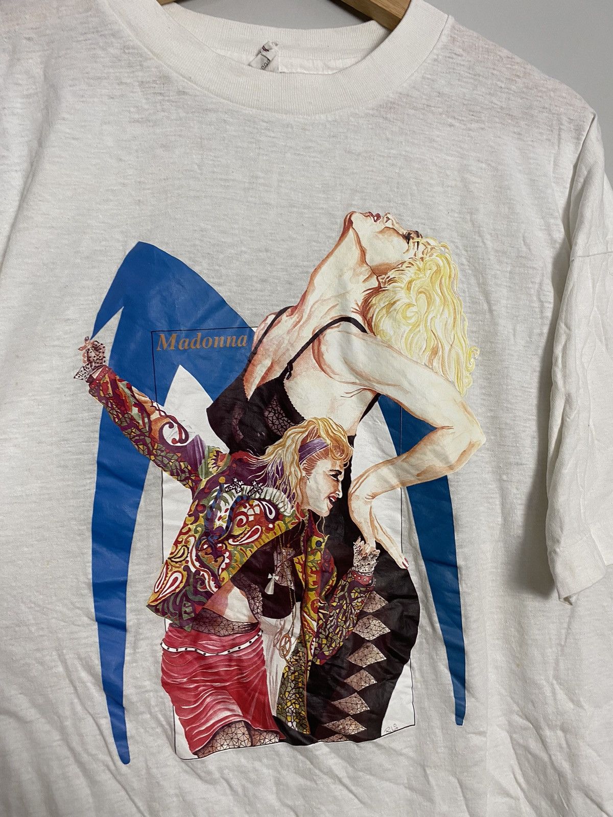 Band Tees Rare 80s Madonna Pop Music Diva Band Tshirt Bootleg Size US XL / EU 56 / 4 - 2 Thumbnail