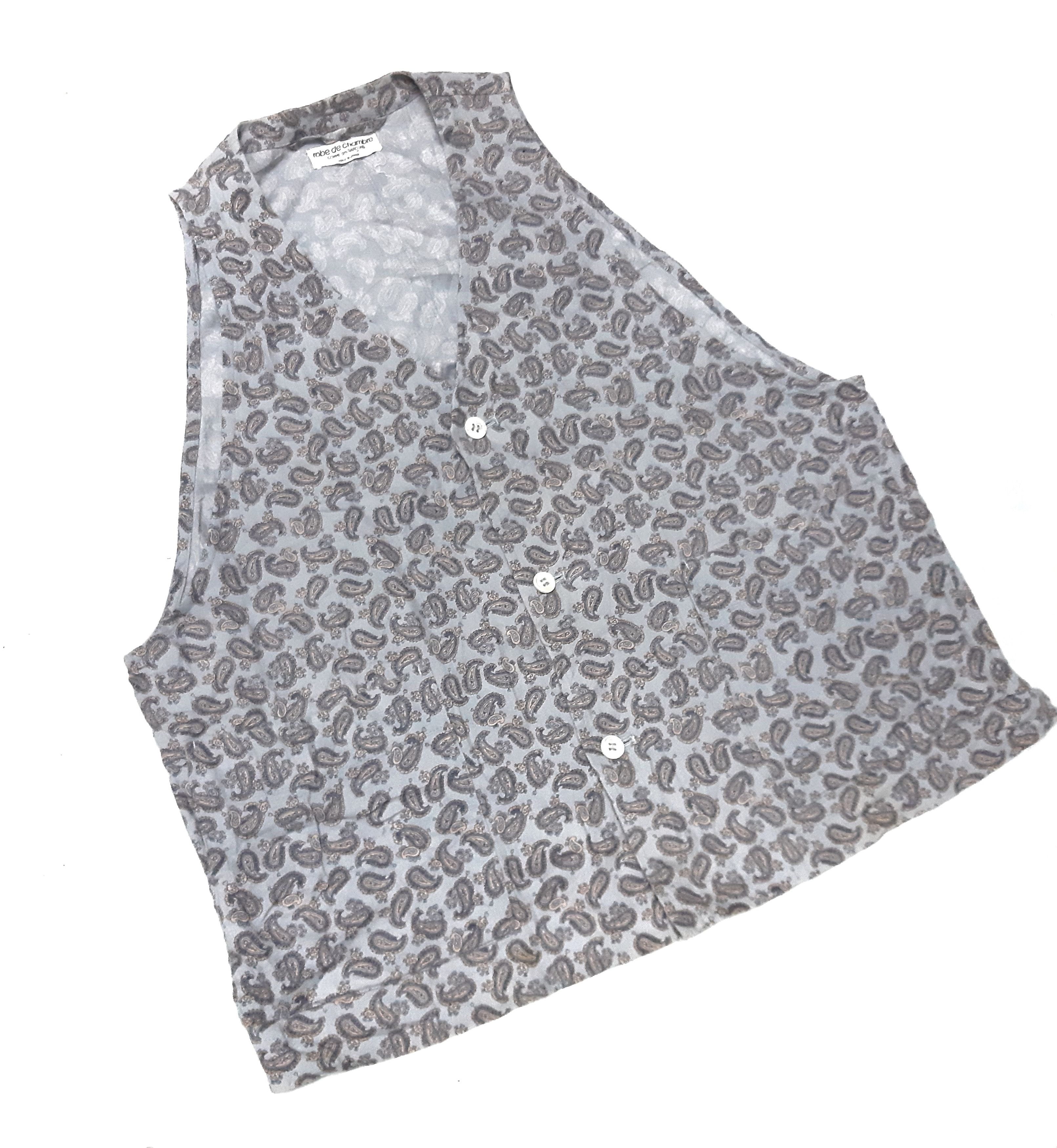 Comme des Garcons Homme Plus True Vintage Commes Des Garcons Paisley Vest Size 34R - 3 Thumbnail