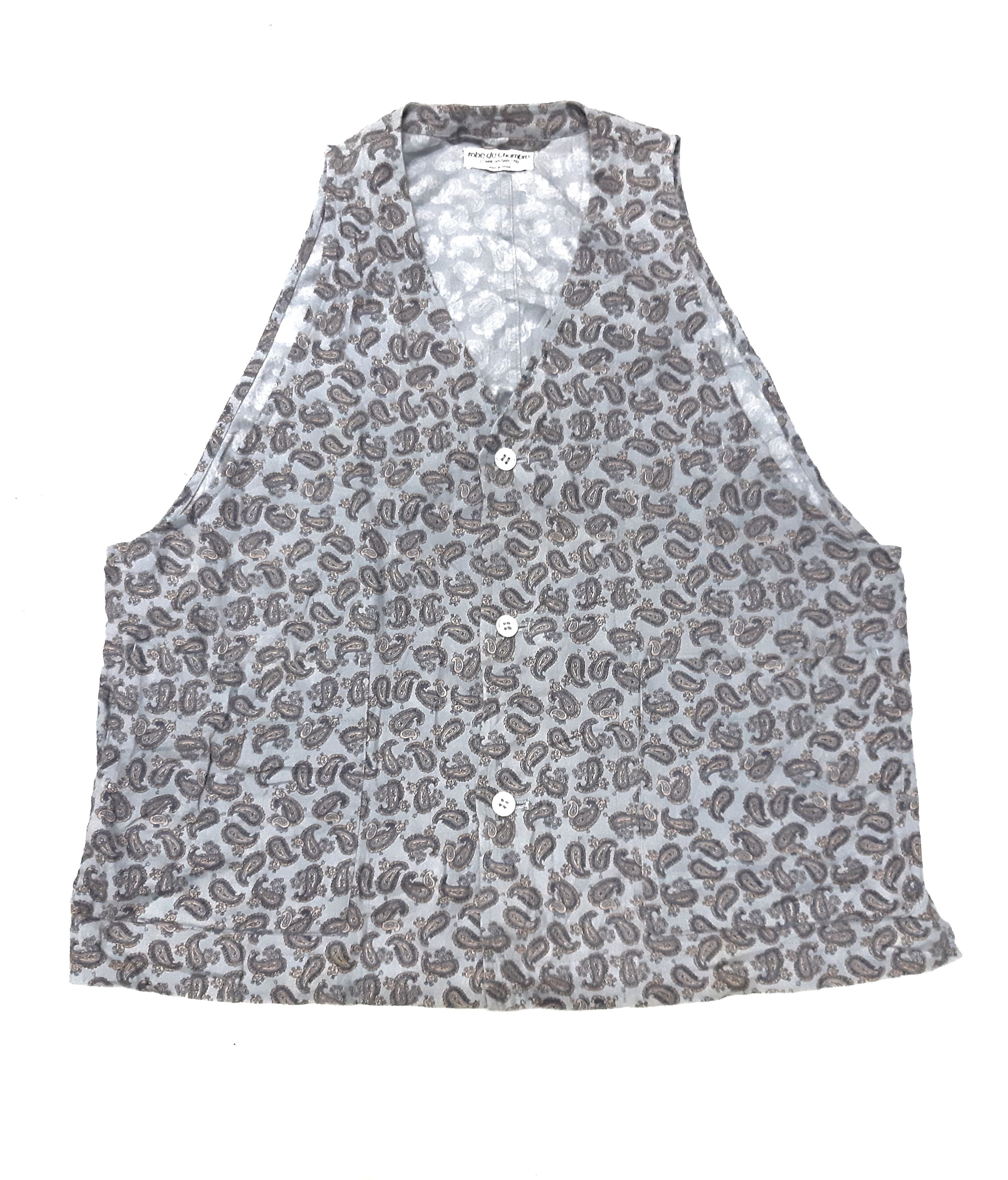 Comme des Garcons Homme Plus True Vintage Commes Des Garcons Paisley Vest Size 34R - 1 Thumbnail