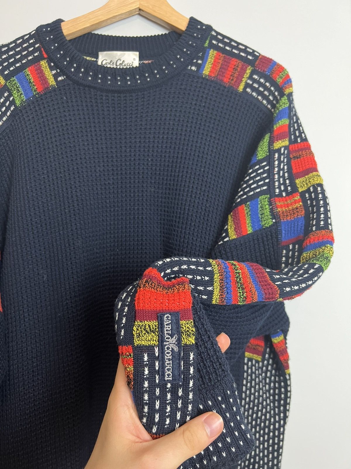 Carlo Colucci Carlo Colucci Vintage Y2k Sweater Knit Rare Streetwear Boxy Size US XL / EU 56 / 4 - 4 Thumbnail