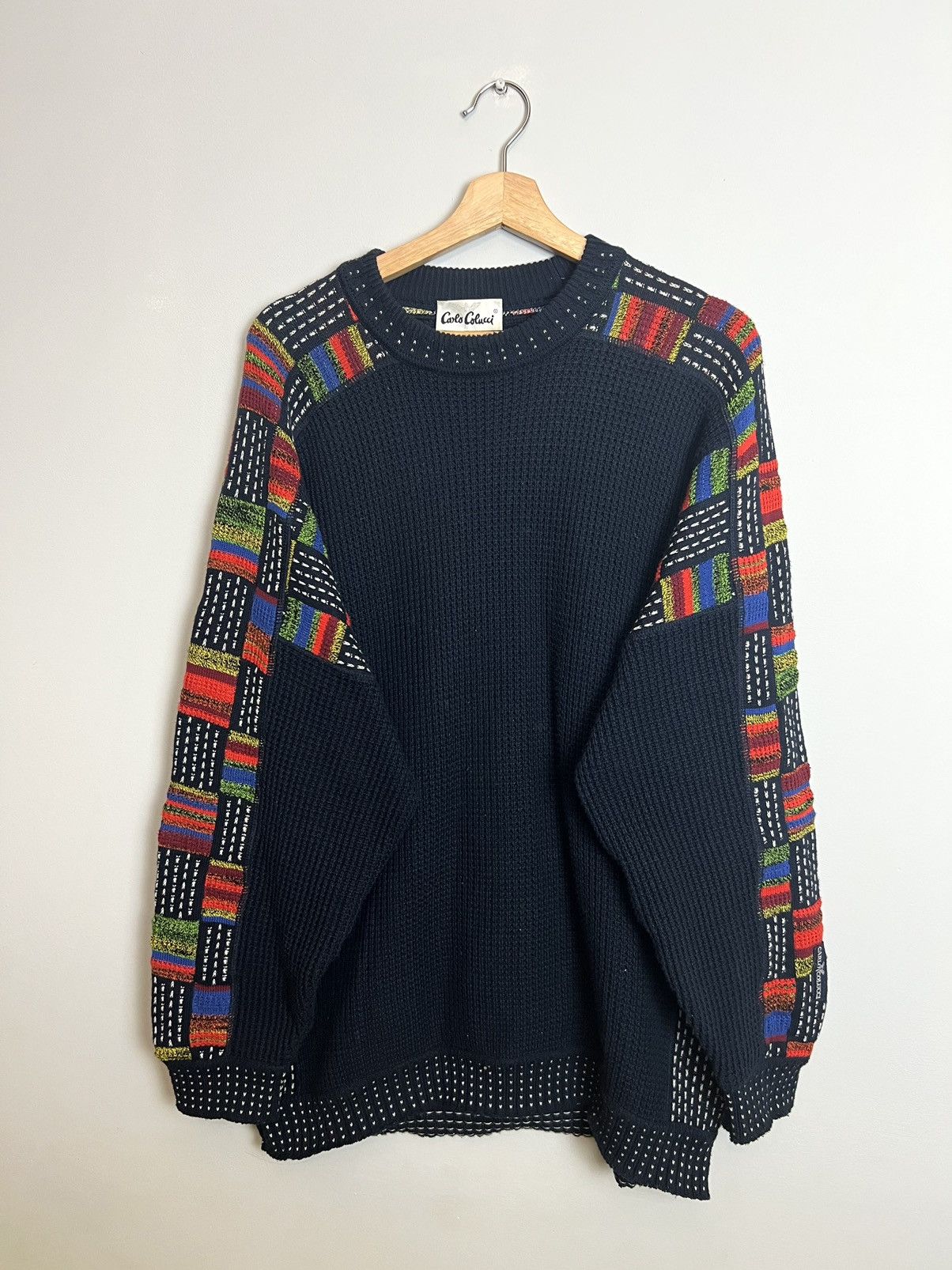 Carlo Colucci Carlo Colucci Vintage Y2k Sweater Knit Rare Streetwear Boxy Size US XL / EU 56 / 4 - 1 Thumbnail