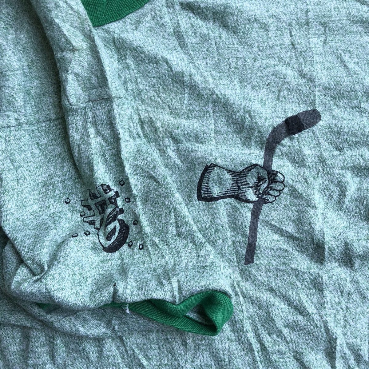Russell Athletic × Vintage Vintage Ringer Tee 70s Russell Athletics 12 Rayon Size US L / EU 52-54 / 3 - 3 Thumbnail