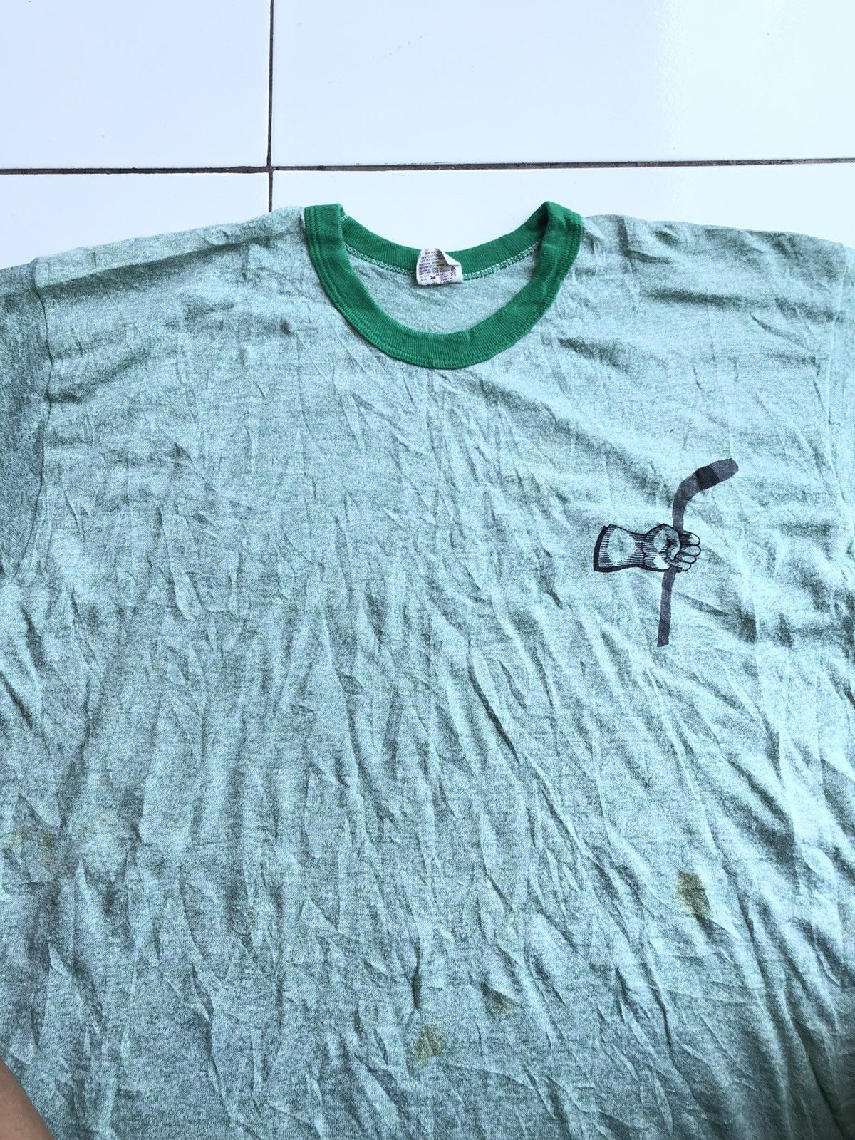 Russell Athletic × Vintage Vintage Ringer Tee 70s Russell Athletics 12 Rayon Size US L / EU 52-54 / 3 - 2 Thumbnail