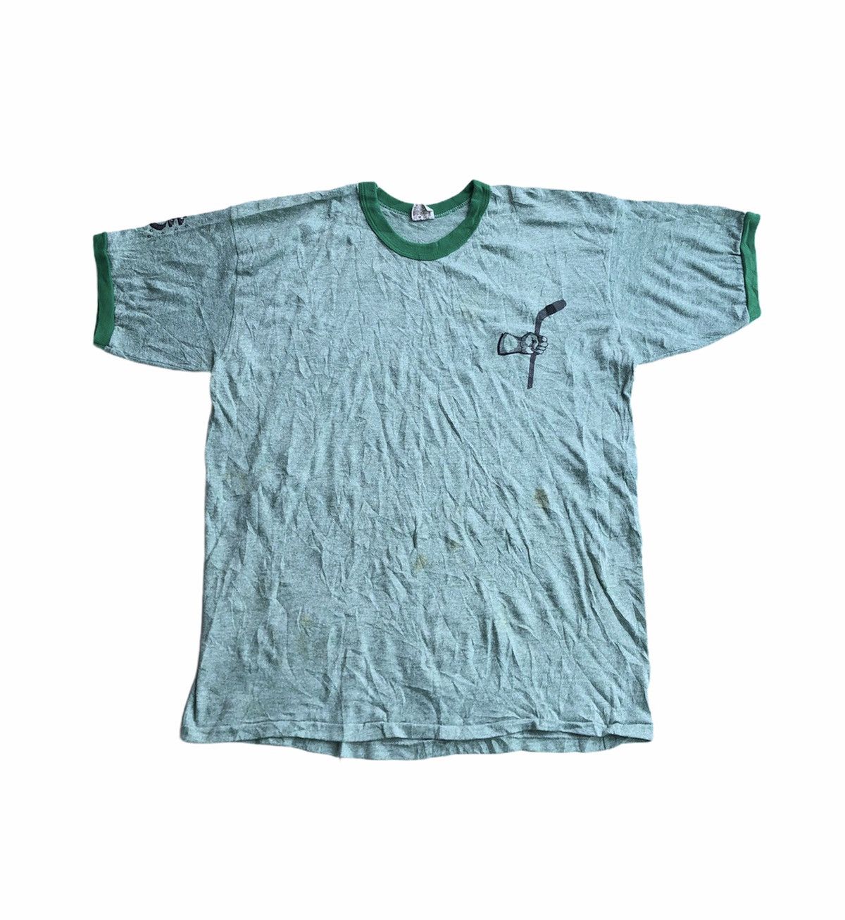 Russell Athletic × Vintage Vintage Ringer Tee 70s Russell Athletics 12 Rayon Size US L / EU 52-54 / 3 - 1 Thumbnail