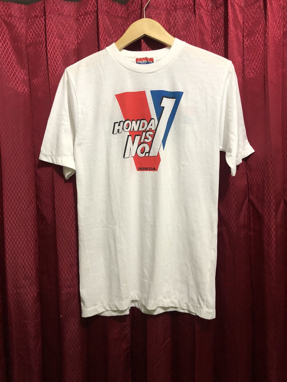image of Gear For Sports x Honda Vintage Dead Stock 90's Honda Is Number One T-Shirt in White (Size Medium)