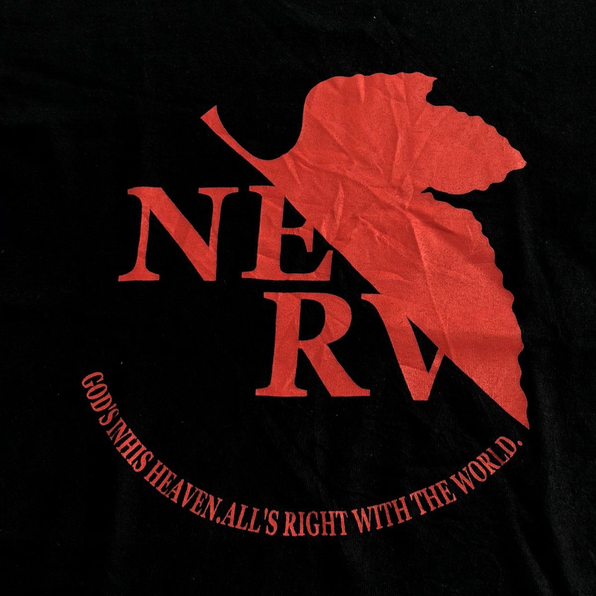 Anime × Cartoon Network Neon Genesis Evangelion "NERV" Logo By Cospa 00s Size US M / EU 48-50 / 2 - 3 Thumbnail