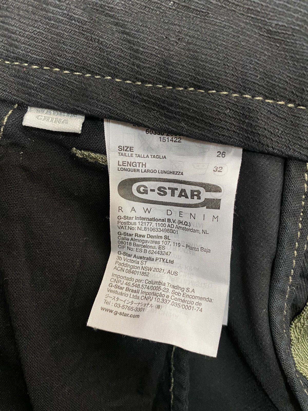 G-Star G Star Raw GS 3301 Streetwear Contrast Stitch Jeans Size 26 Size US 26 / EU 42 - 11 Thumbnail