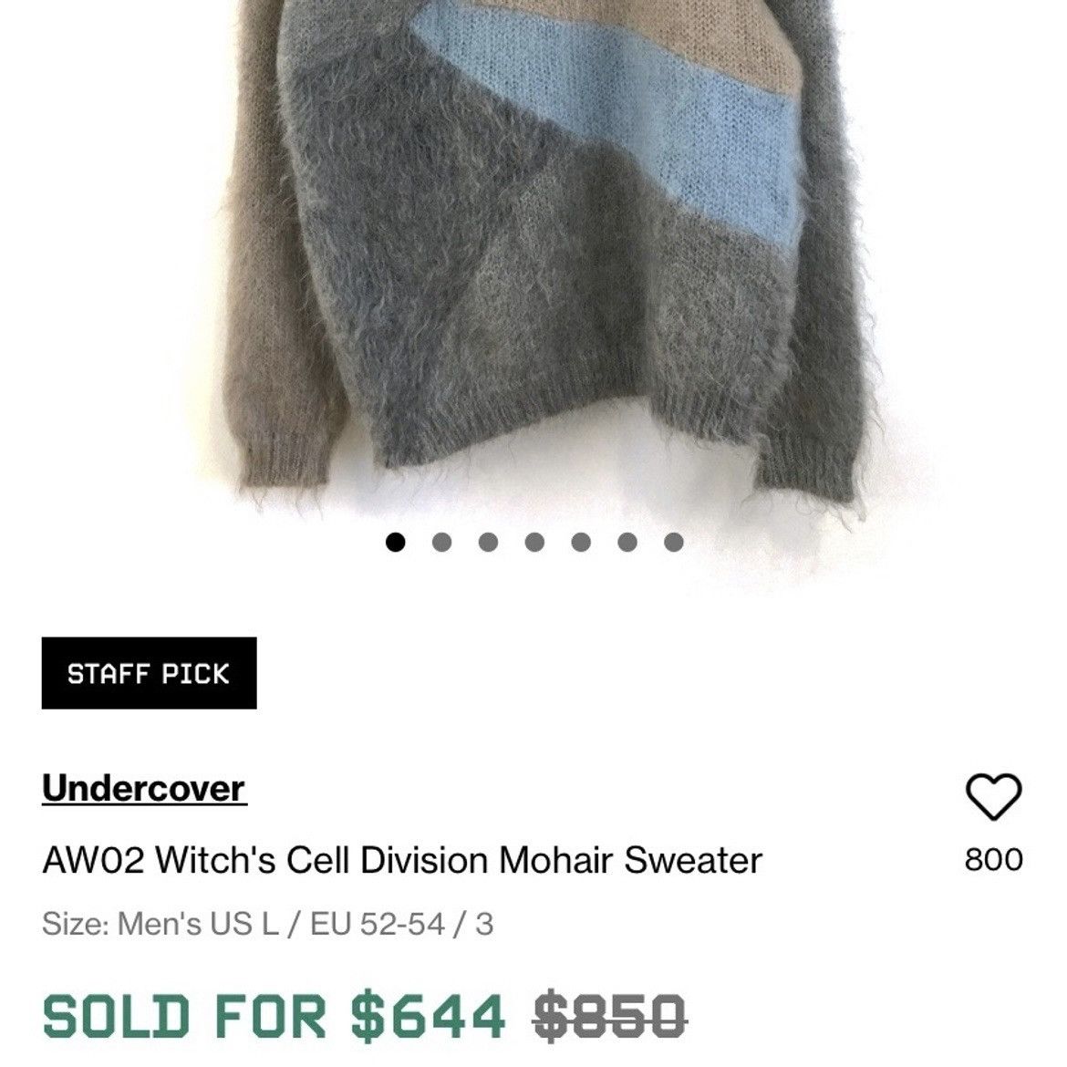 Undercover AW02 Witches Cell Division Mohair Sweater Size US M / EU 48-50 / 2 - 5 Thumbnail