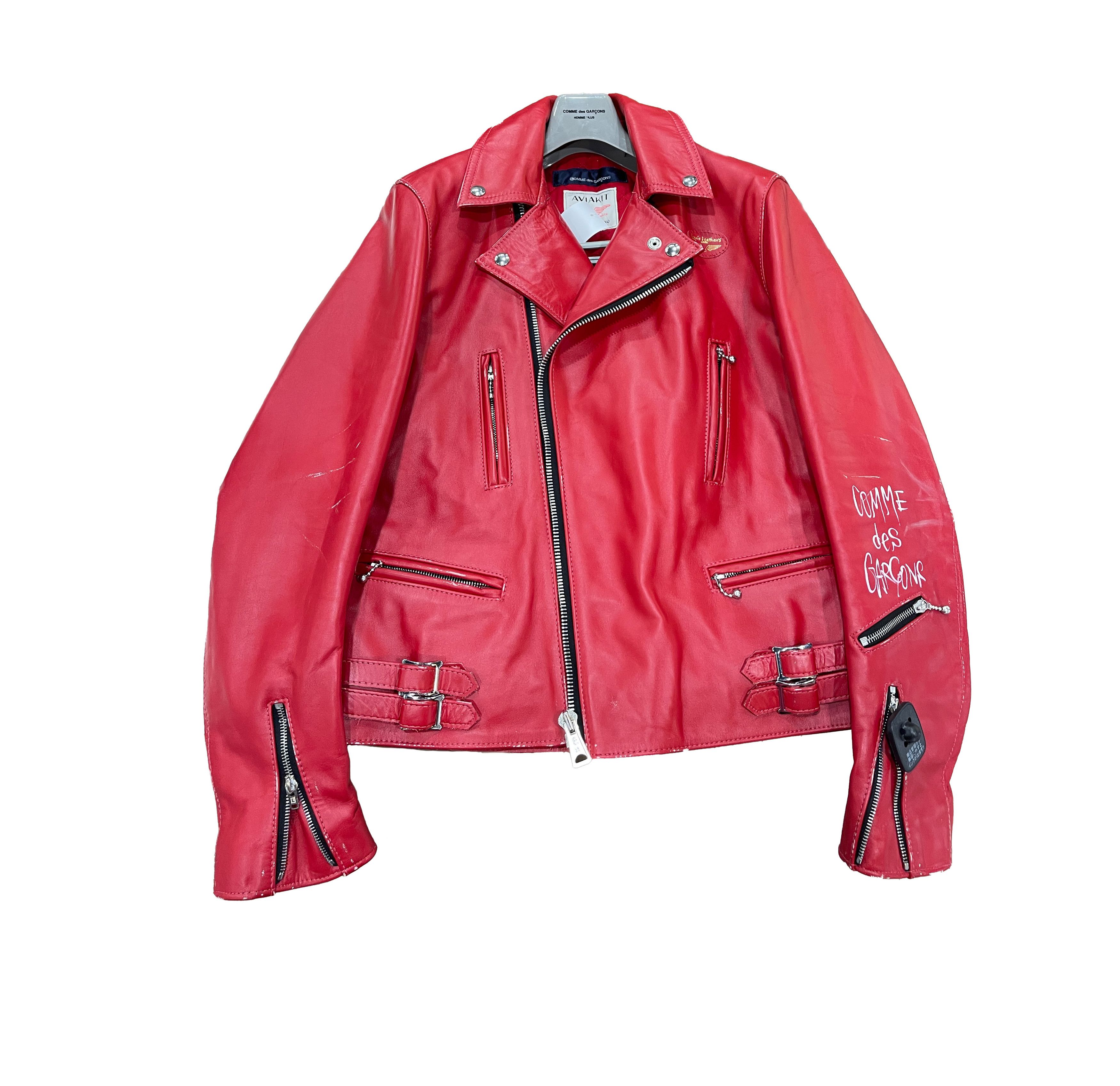 Comme des Garcons × Lewis Leathers Comme Des Garçons x Lewis Leathers Live Free Painted Jacket Size US M / EU 48-50 / 2 - 2 Thumbnail