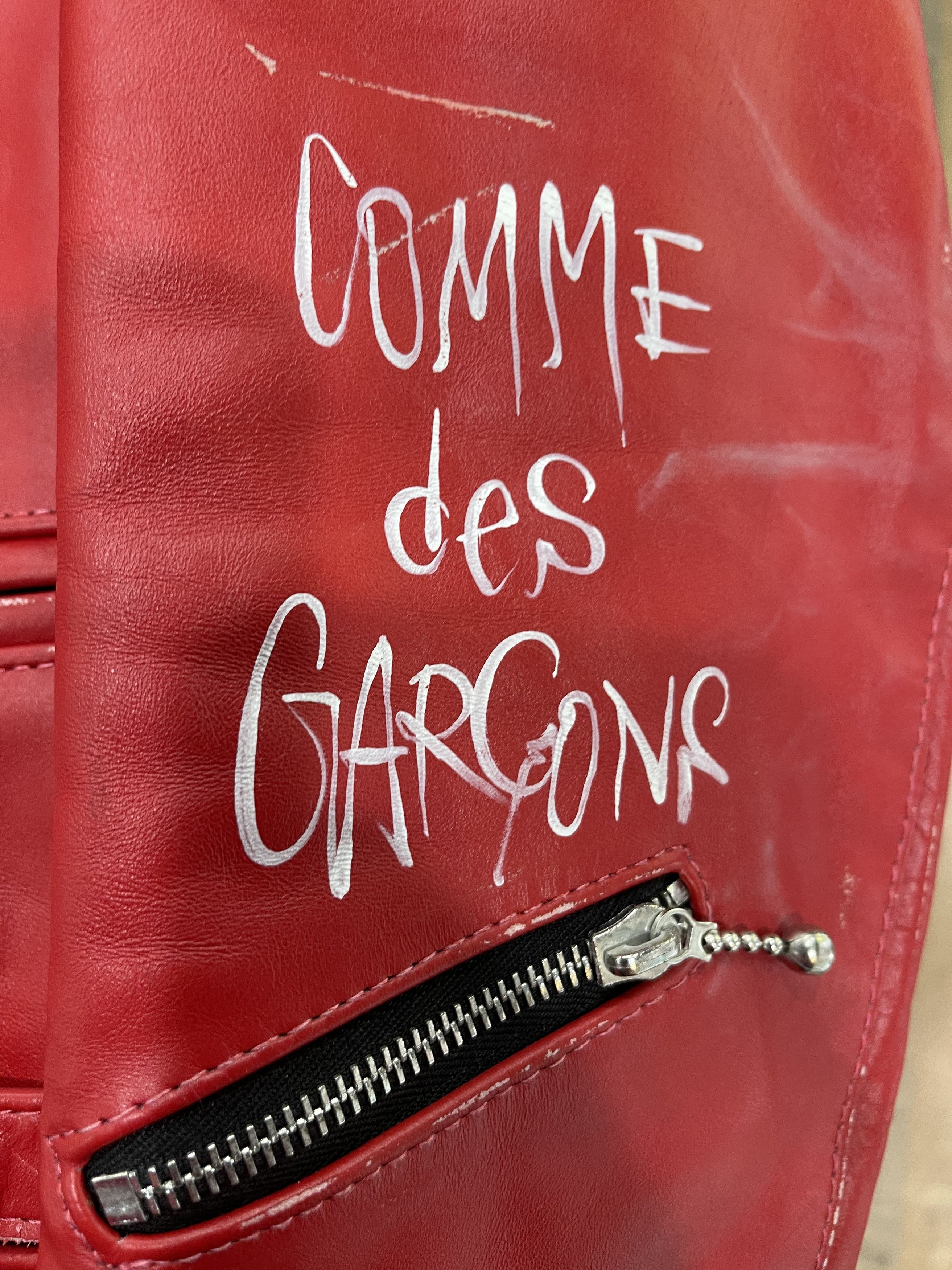 Comme des Garcons × Lewis Leathers Comme Des Garçons x Lewis Leathers Live Free Painted Jacket Size US M / EU 48-50 / 2 - 3 Thumbnail