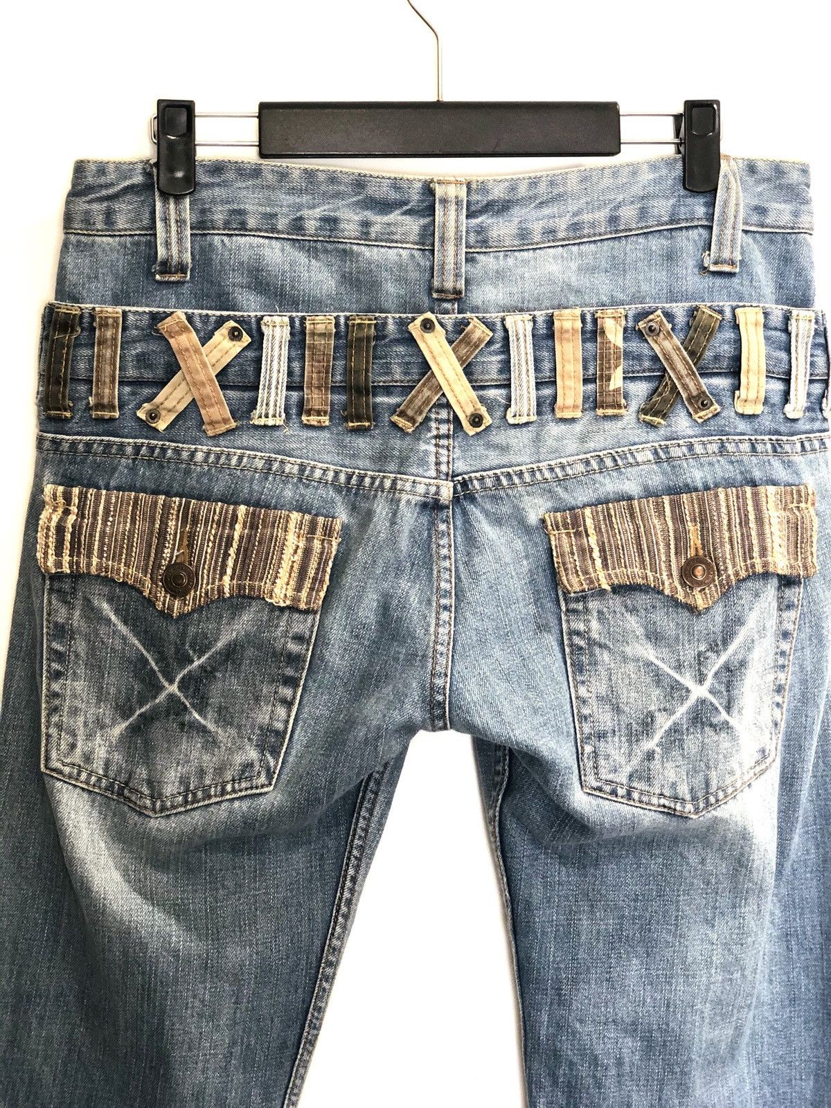 Hysteric Glamour Dominate Handcrafted Double Waist Jeans Distressed Jeans Size US 33 - 5 Thumbnail