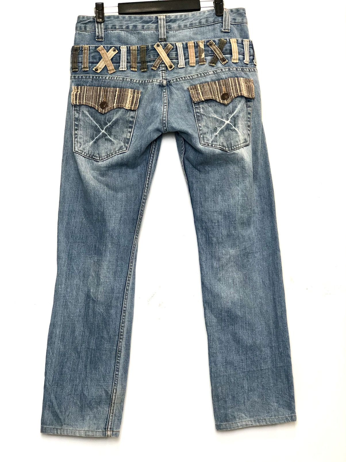Hysteric Glamour Dominate Handcrafted Double Waist Jeans Distressed Jeans Size US 33 - 2 Thumbnail