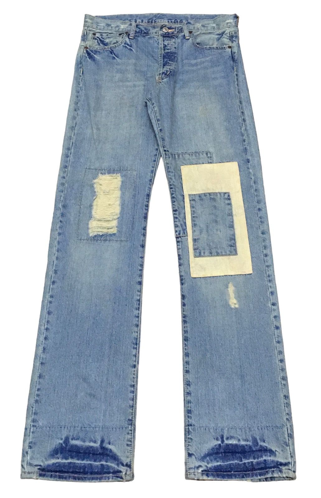 Takeo Kikuchi Rare Design Vintage Takeo Kikuchi Distressed Jeans 1990s Size US 36 / EU 52 - 1 Thumbnail