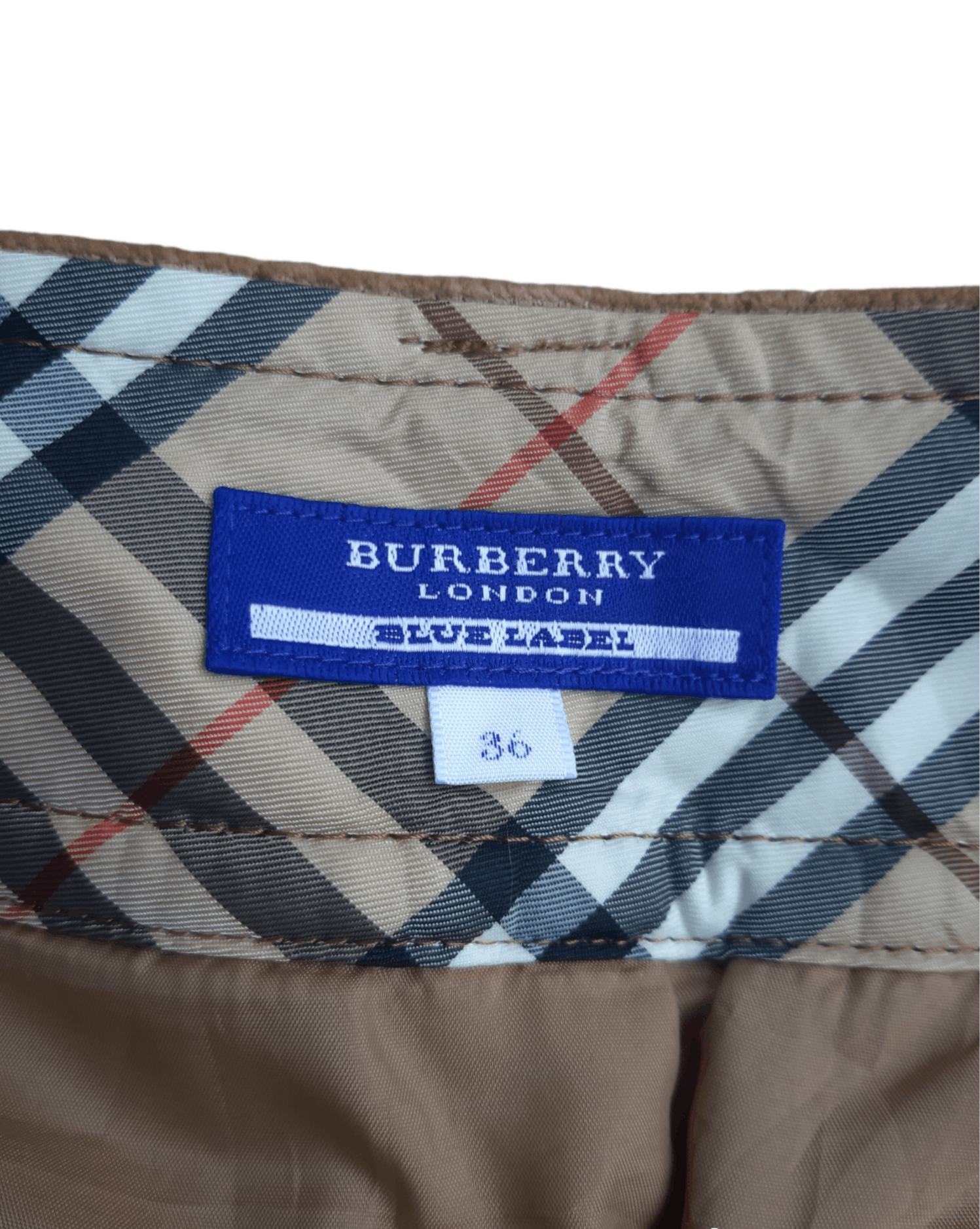 Burberry Vintage Burberry London Blue Label Novacheck Velvet Skirt Size 29" - 3 Thumbnail