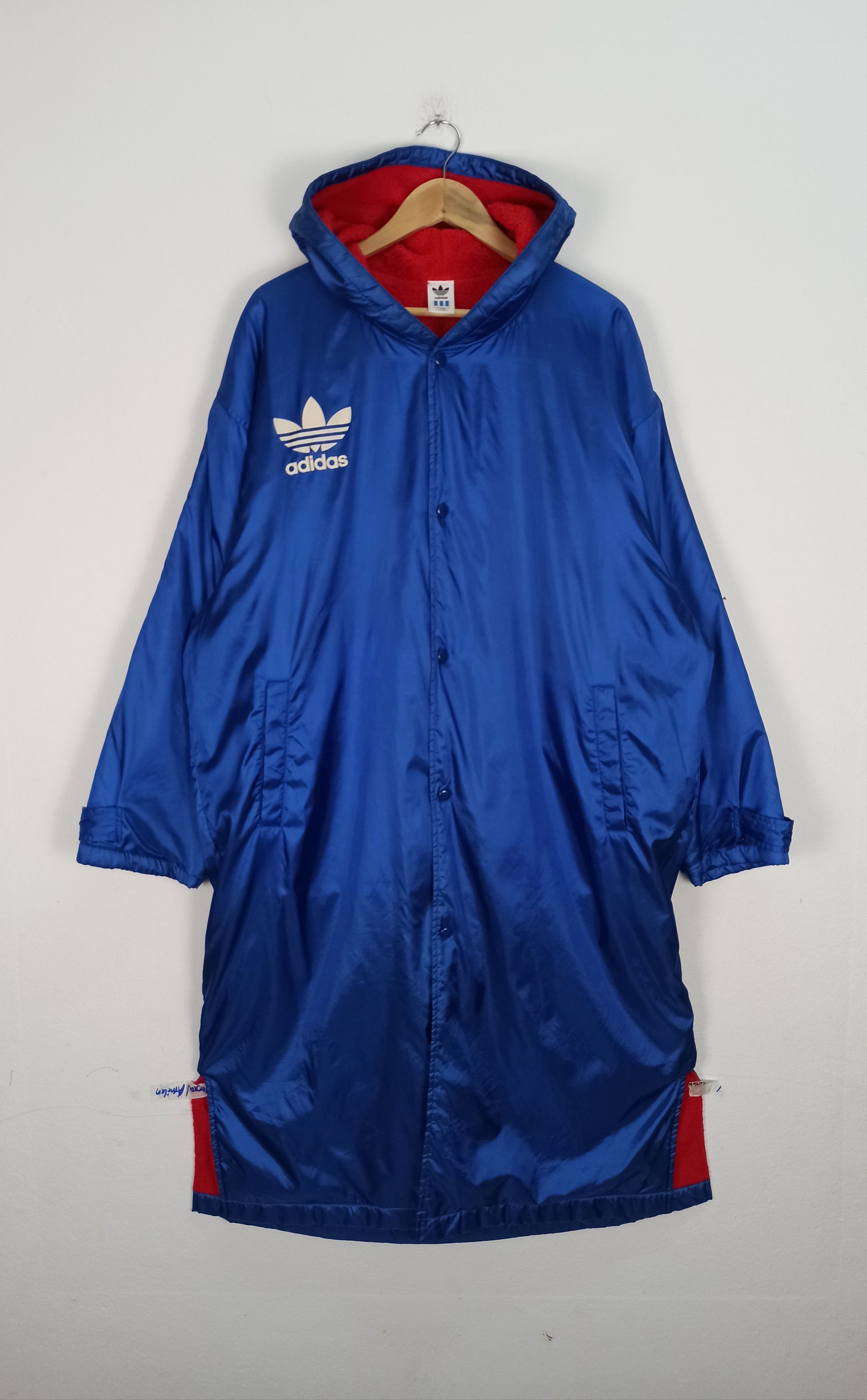 Adidas Vintage 90s Adidas Big Logo Long Jacket Hoodie Descente Size US L / EU 52-54 / 3 - 4 Thumbnail