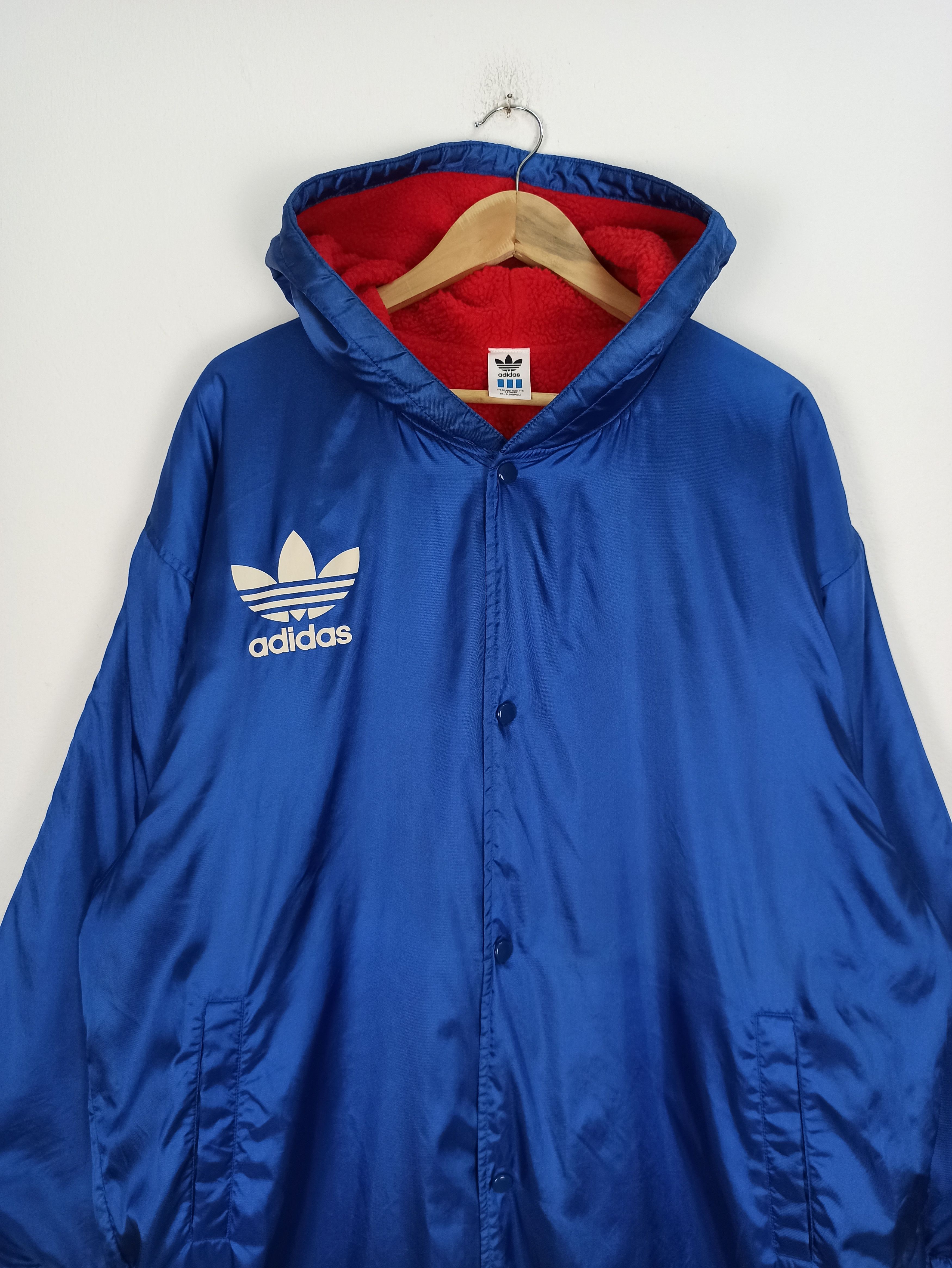 Adidas Vintage 90s Adidas Big Logo Long Jacket Hoodie Descente Size US L / EU 52-54 / 3 - 5 Thumbnail