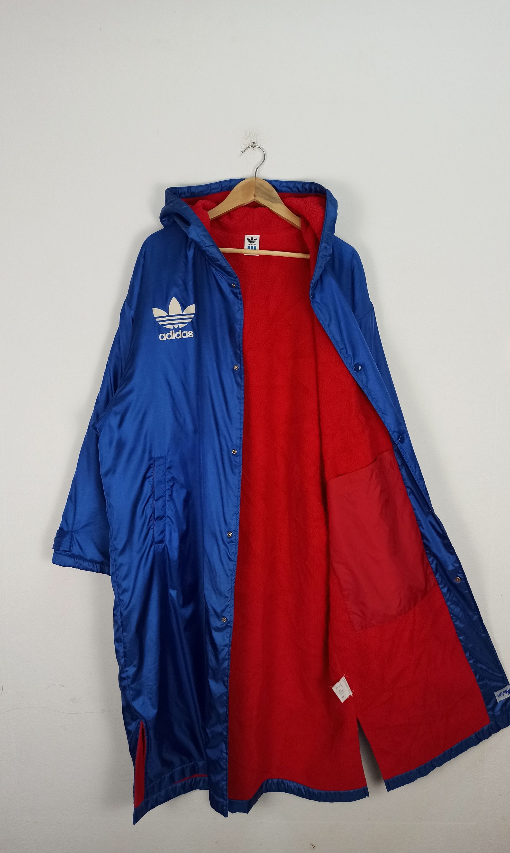 Adidas Vintage 90s Adidas Big Logo Long Jacket Hoodie Descente Size US L / EU 52-54 / 3 - 9 Thumbnail