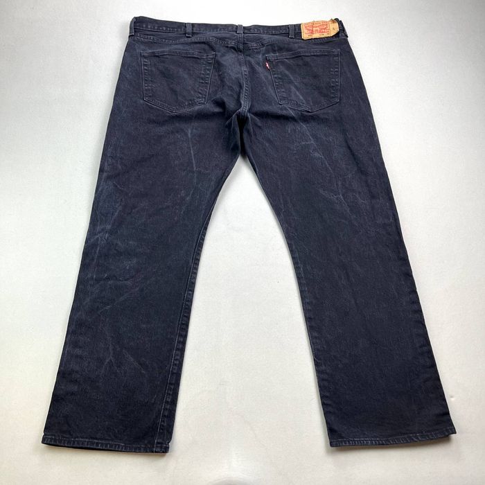 Levi's Levis 501 Jeans 44x30 Black Denim Original Straight Charcoal ...