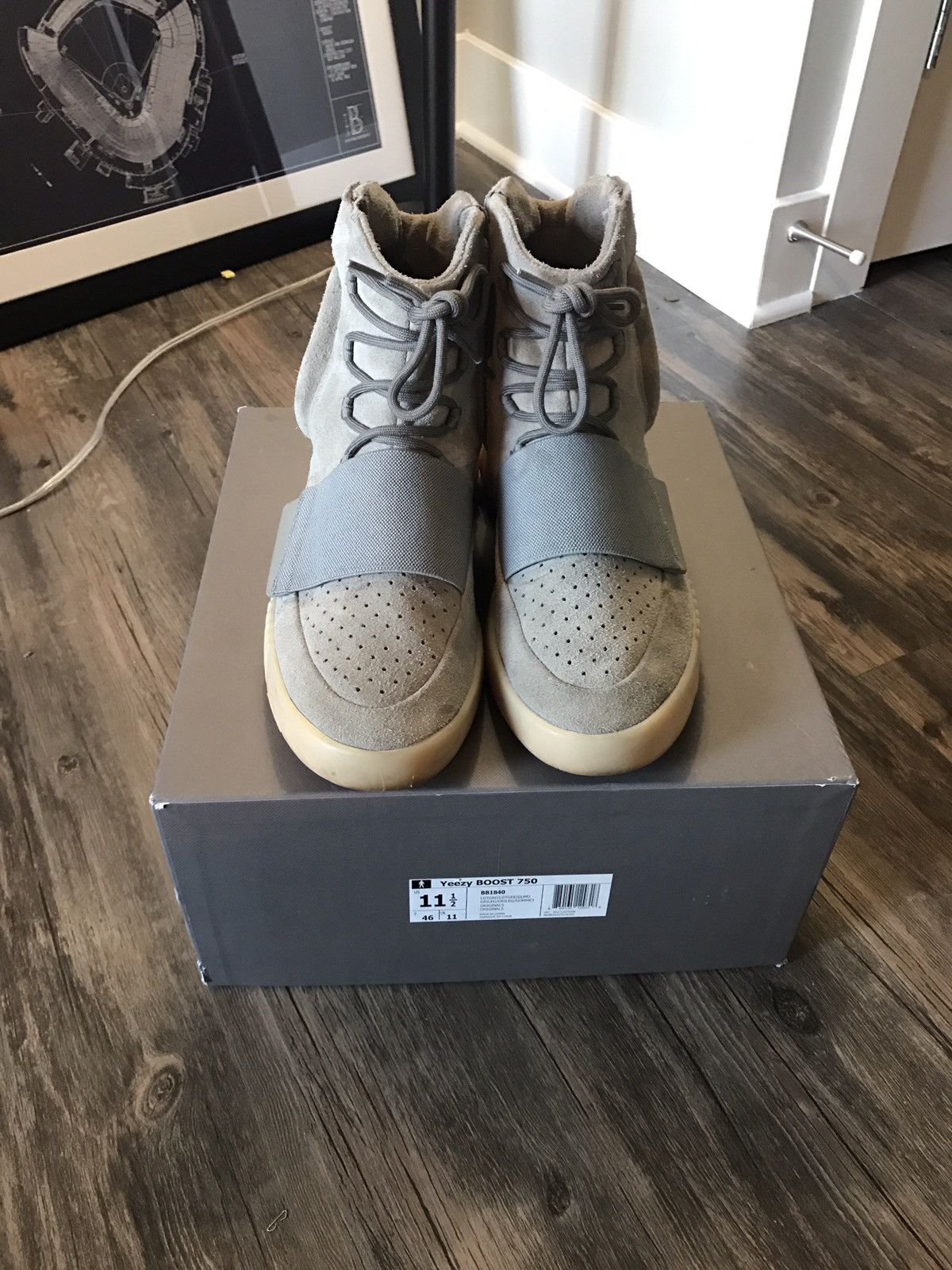 yeezy boost 750 box Yeezy Boost 750 “Light Grey Glow in the Dark” main image 1