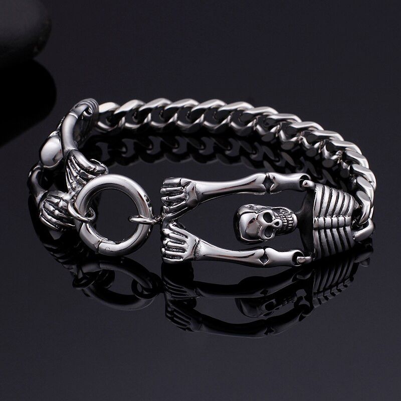 Jewelry Retro Skeleton Bracelet Size ONE SIZE - 5 Thumbnail