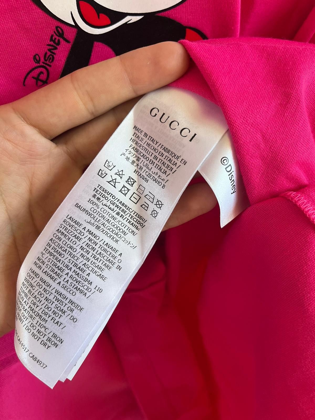 Disney × Gucci o1rshd1 Mickey Mouse Tee, SS in Pink Size US L / EU 52-54 / 3 - 8 Thumbnail