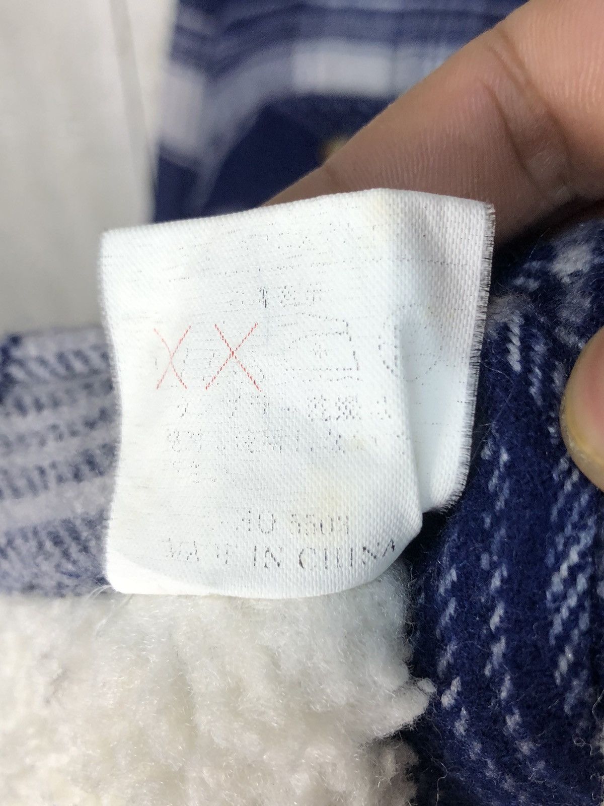 Flannel × Smartwool Flannel Wool Hills Crop Sherpa Sleeve Checkered Blue Size US L / EU 52-54 / 3 - 6 Thumbnail