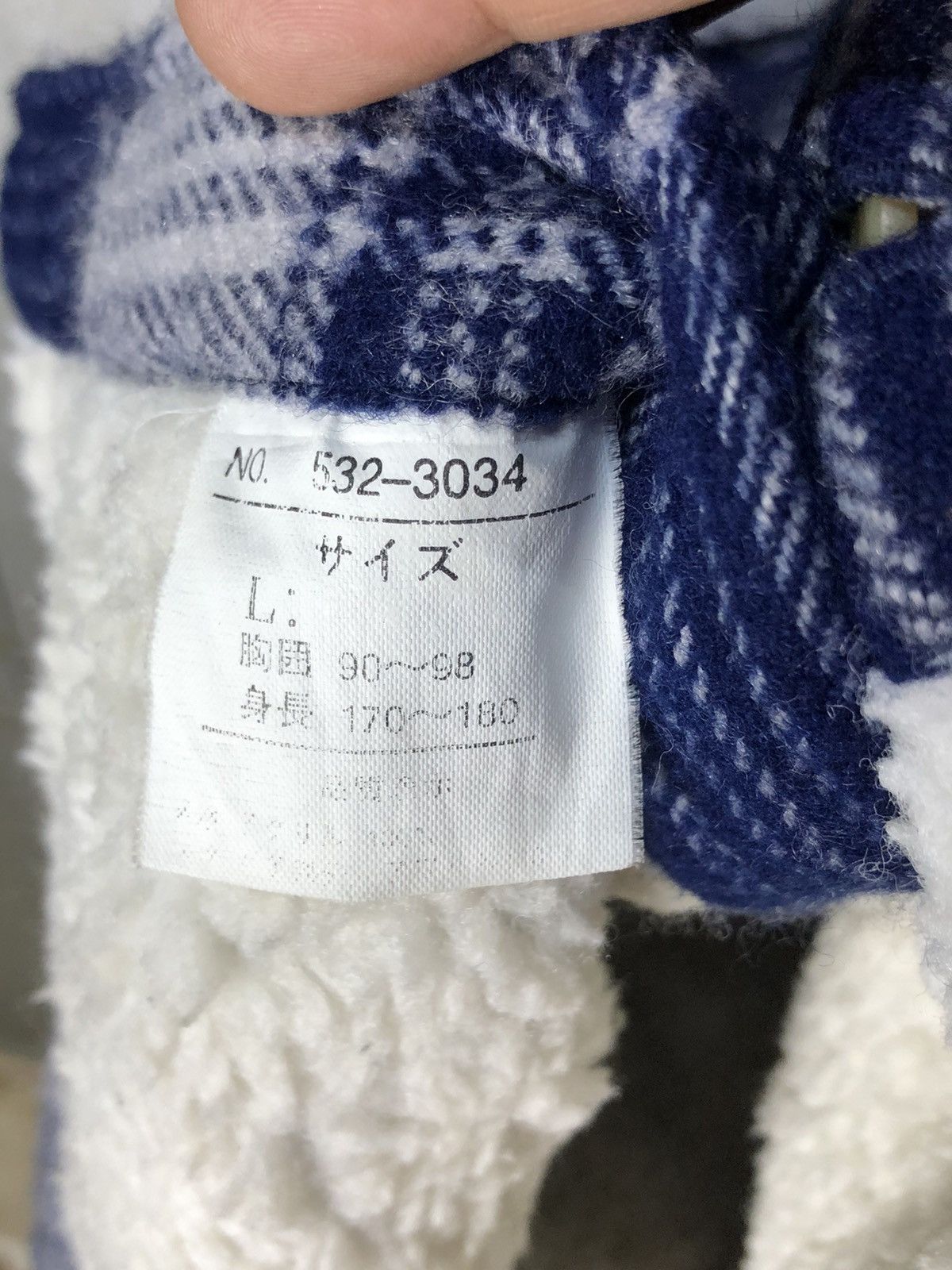 Flannel × Smartwool Flannel Wool Hills Crop Sherpa Sleeve Checkered Blue Size US L / EU 52-54 / 3 - 5 Thumbnail