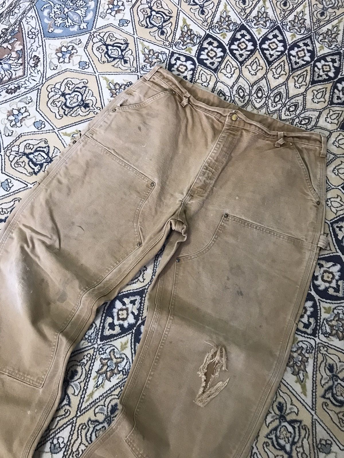 Carhartt Vintage Carhartt Double Knee Distressed Cargo Pants Size US 39 - 7 Thumbnail