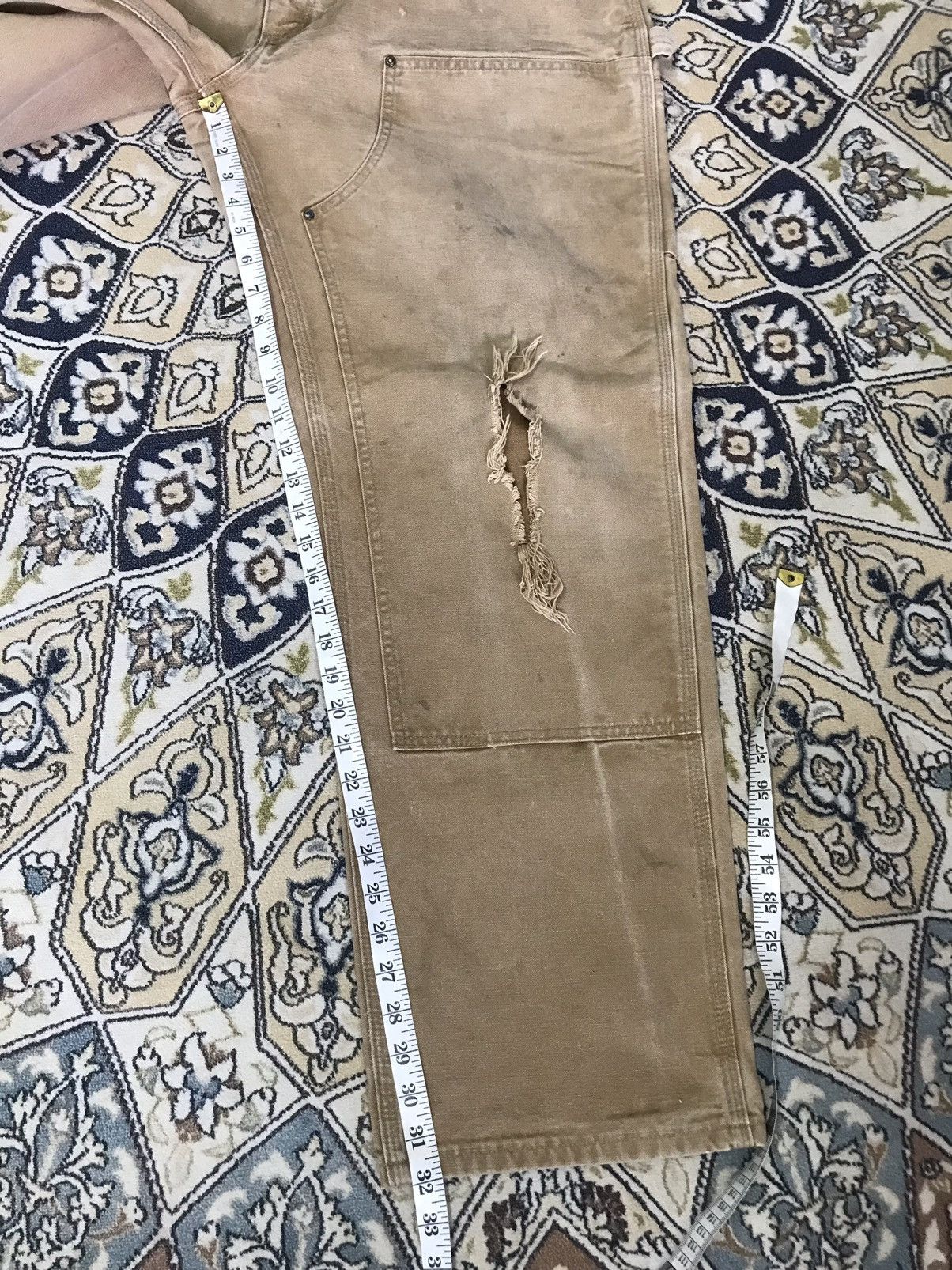 Carhartt Vintage Carhartt Double Knee Distressed Cargo Pants Size US 39 - 20 Thumbnail