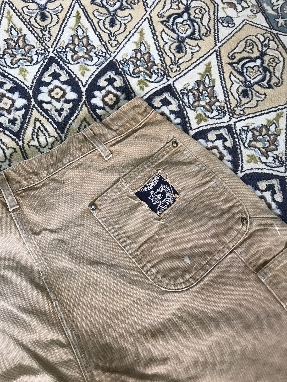 Carhartt Vintage Carhartt Double Knee Distressed Cargo Pants Size US 39 - 11 Thumbnail