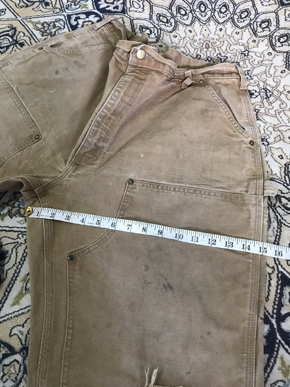 Carhartt Vintage Carhartt Double Knee Distressed Cargo Pants Size US 39 - 17 Thumbnail