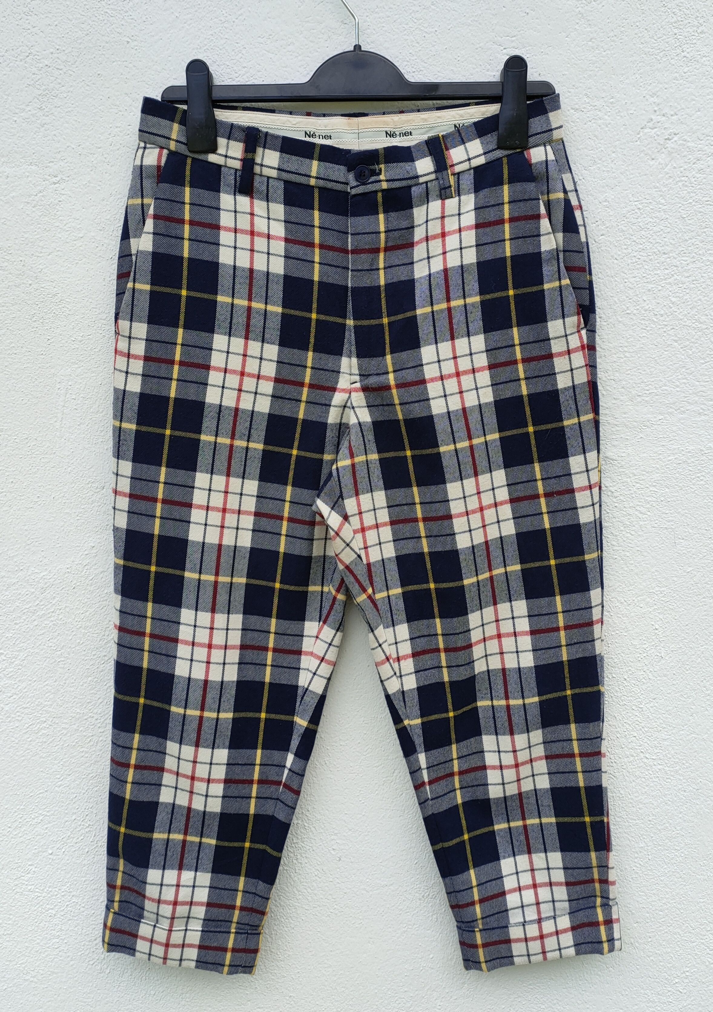Ne-Net Ne-net Checkered Cropped Pant Size 29" - 2 Thumbnail