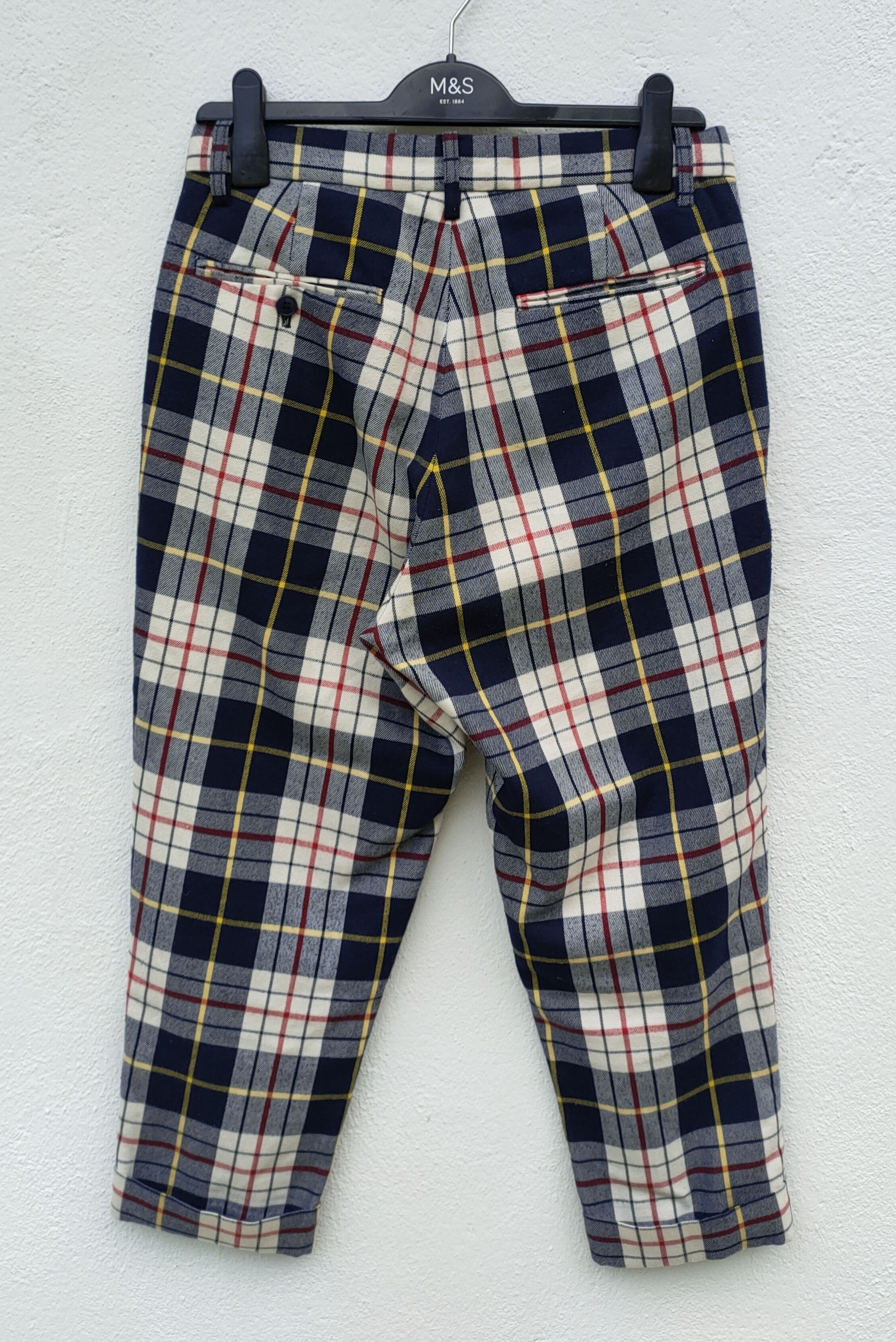 Ne-Net Ne-net Checkered Cropped Pant Size 29" - 3 Thumbnail