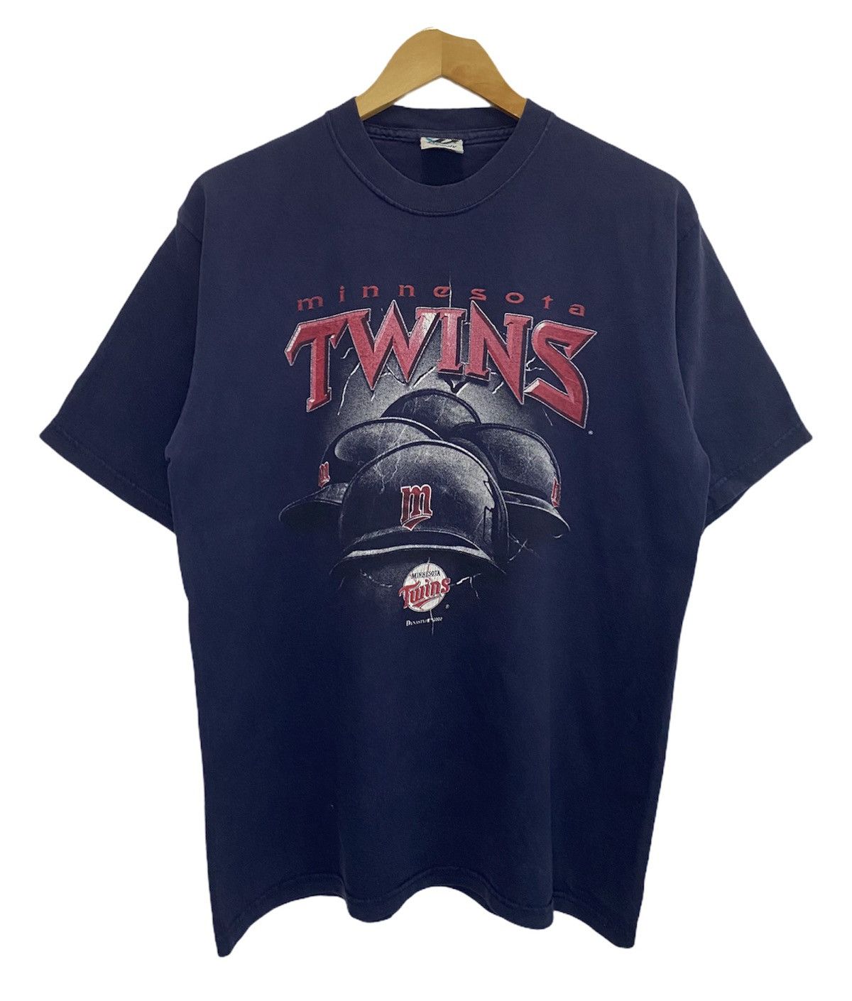 image of Mlb x Vintage Minnesota Twins Y2K Big Print T-Shirt in Navy, Men's (Size Large)