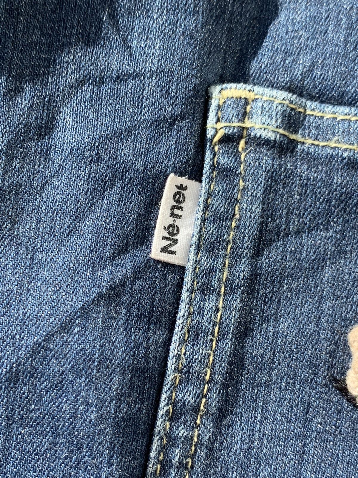 Issey Miyake Grailed🔥 Ne-Net Rare Baggy Embroidered Bear Denim Pants Size US 31 - 6 Thumbnail