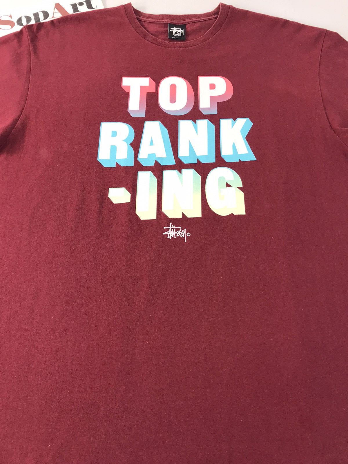 Stussy Stussy Top Rank -Ing Simple Tee Size US XL / EU 56 / 4 - 3 Thumbnail