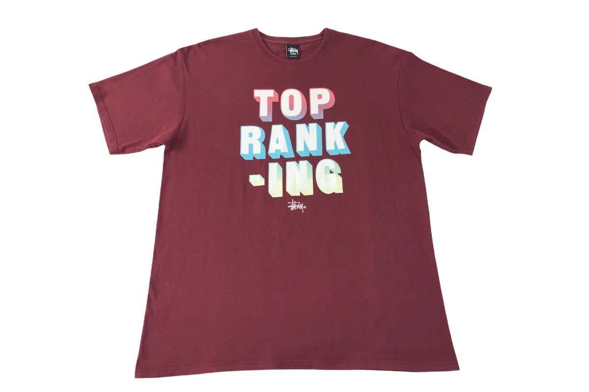 Stussy Stussy Top Rank -Ing Simple Tee Size US XL / EU 56 / 4 - 1 Thumbnail