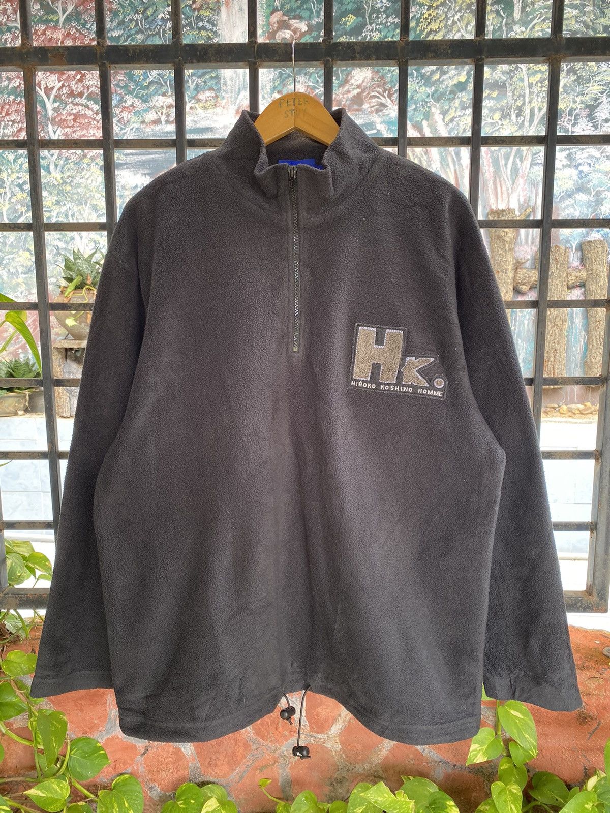 Hiroko Koshino Homme Fleece Sweater Embroided Big Logo
