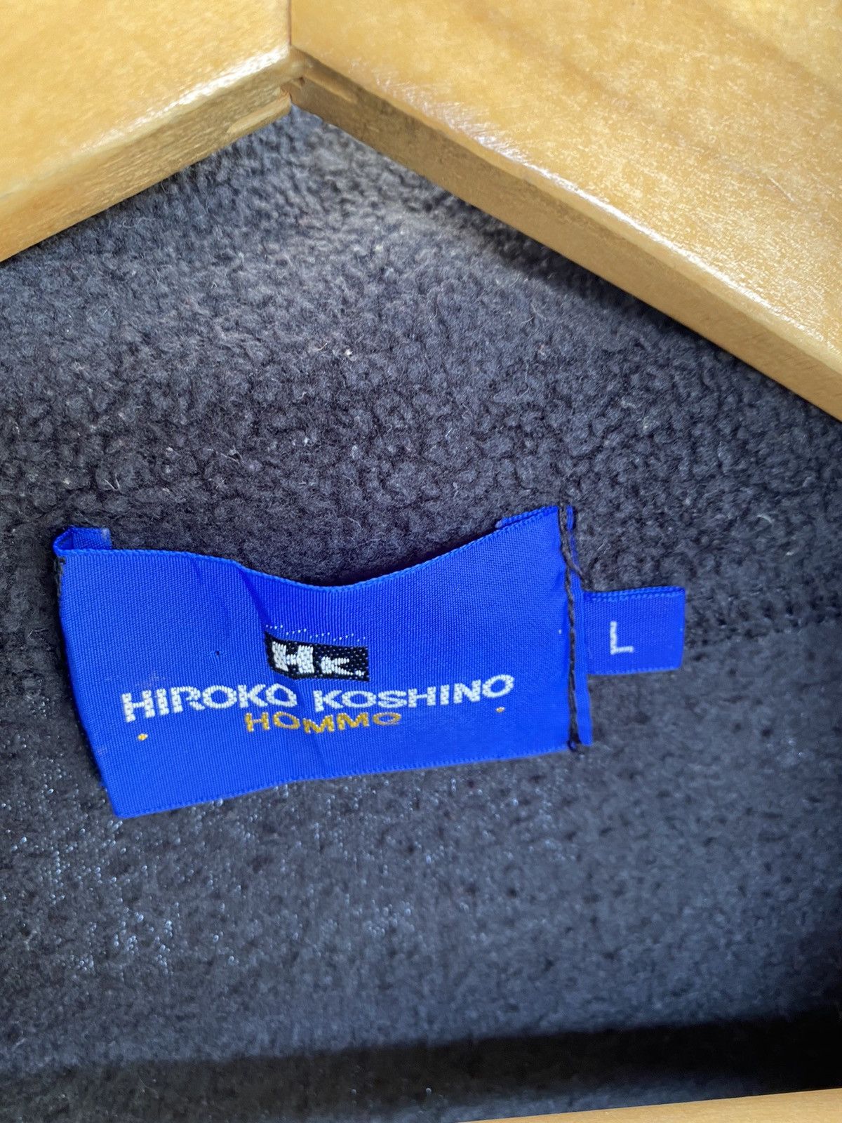 Hiroko Koshino Homme Fleece Sweater Embroided Big Logo