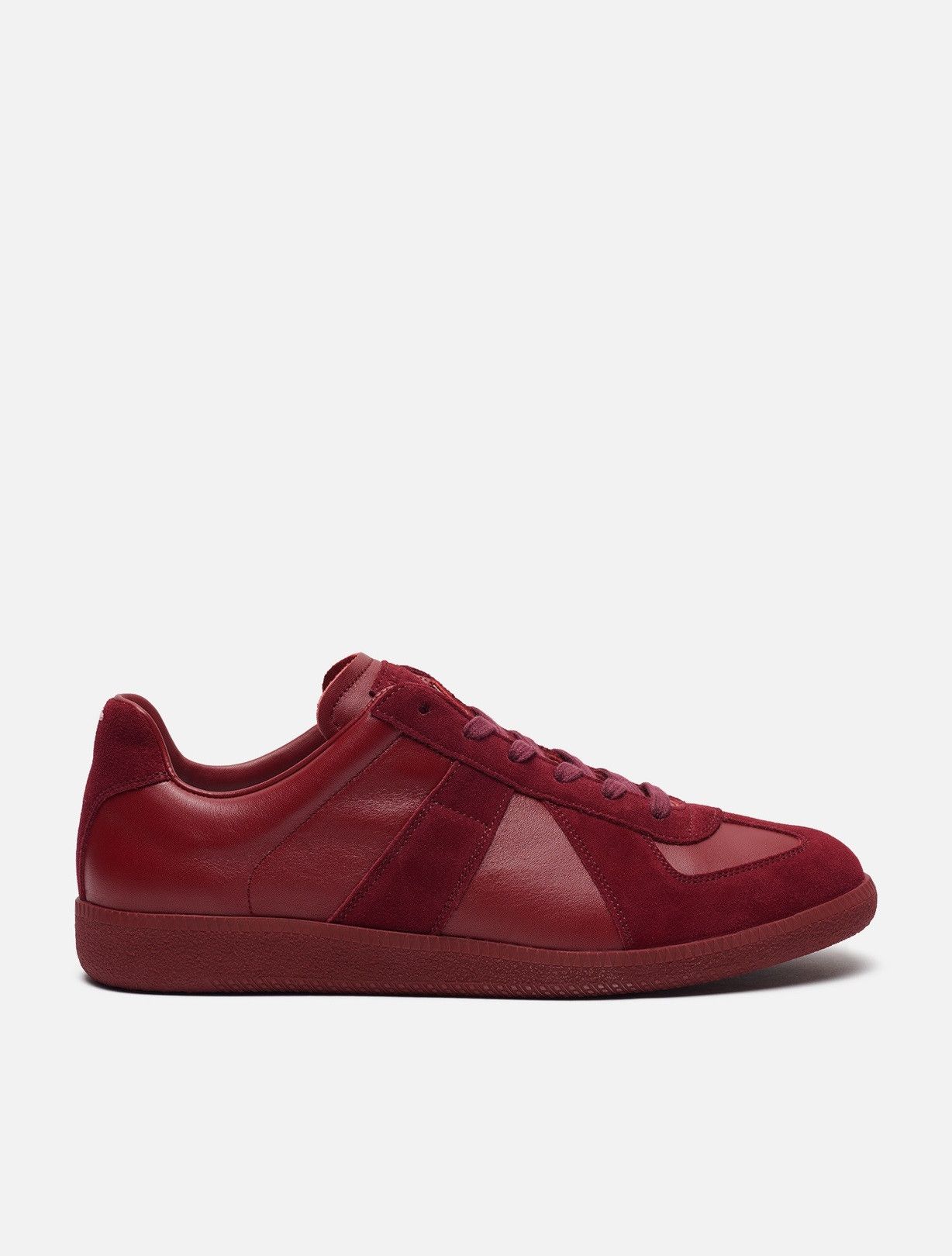 Maison Margiela n/a Margiela Replica Sneakers - Bordeaux Leather & Suede Size US 8 / EU 41 - 1 Thumbnail