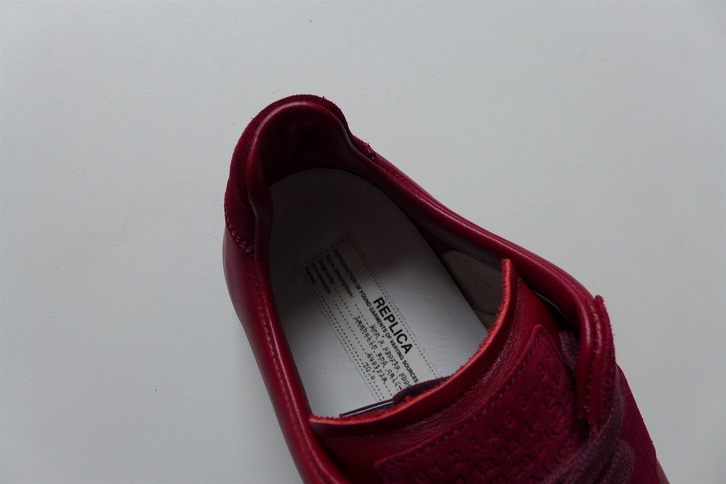 Maison Margiela n/a Margiela Replica Sneakers - Bordeaux Leather & Suede Size US 8 / EU 41 - 10 Thumbnail