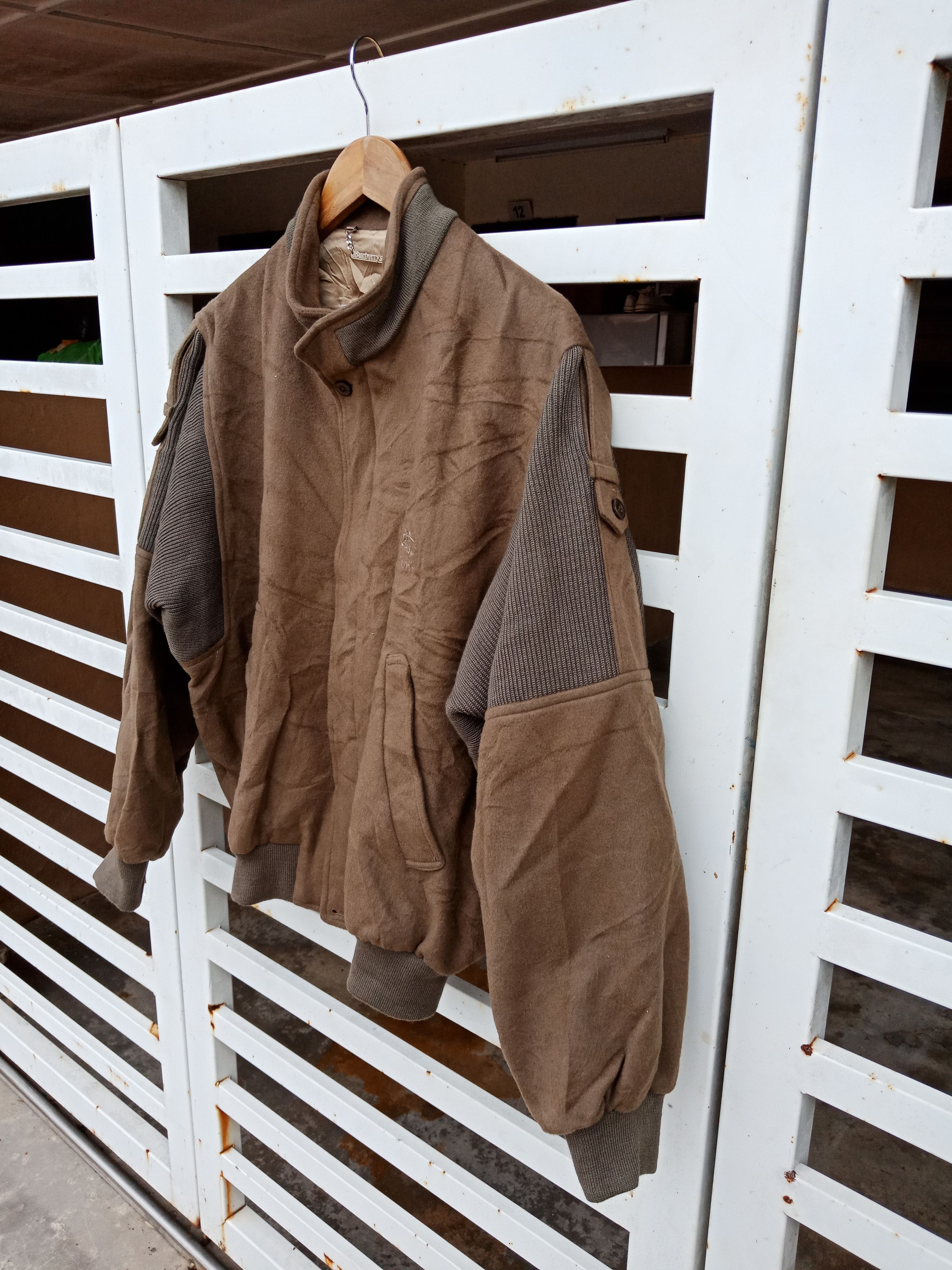 Burberry × Burberry Prorsum Burberrys Wool Biker Jacket Size US L / EU 52-54 / 3 - 5 Thumbnail