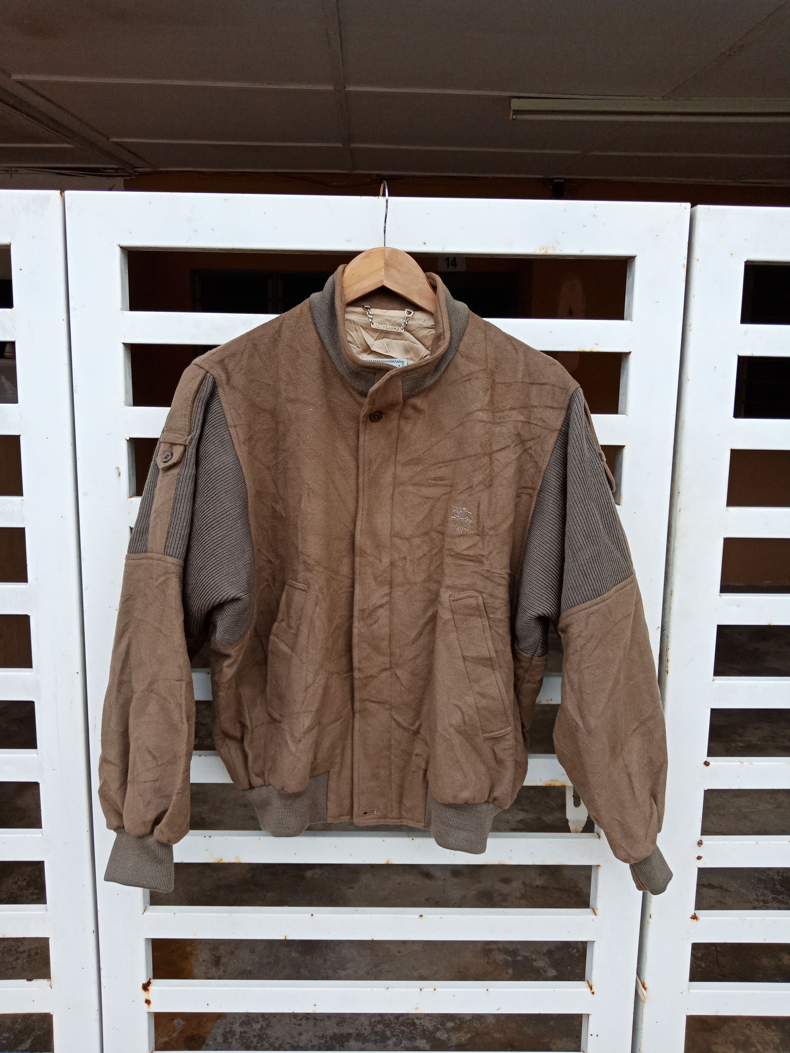 Burberry × Burberry Prorsum Burberrys Wool Biker Jacket Size US L / EU 52-54 / 3 - 1 Thumbnail