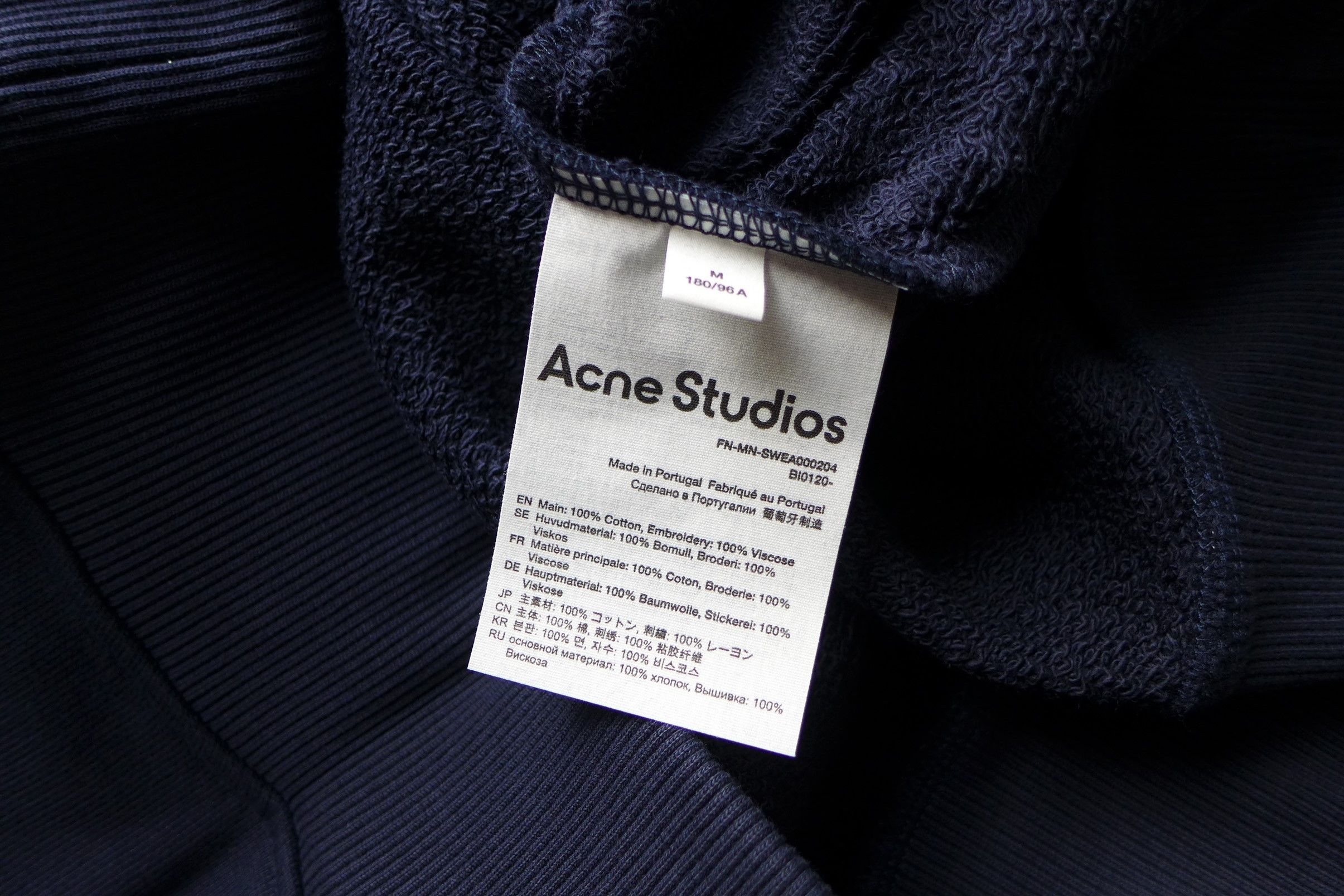 Acne Studios Acne Studios Forban Embroidered Sweatshirt - Navy Size US M / EU 48-50 / 2 - 8 Thumbnail