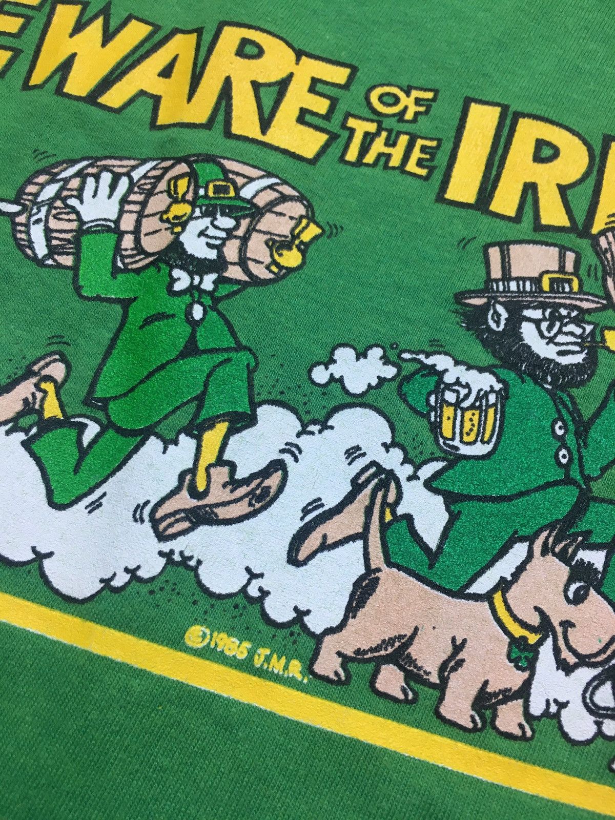 Vintage Vintage 80s Beware Of The Irish Tee Shirt Size US M / EU 48-50 / 2 - 5 Thumbnail